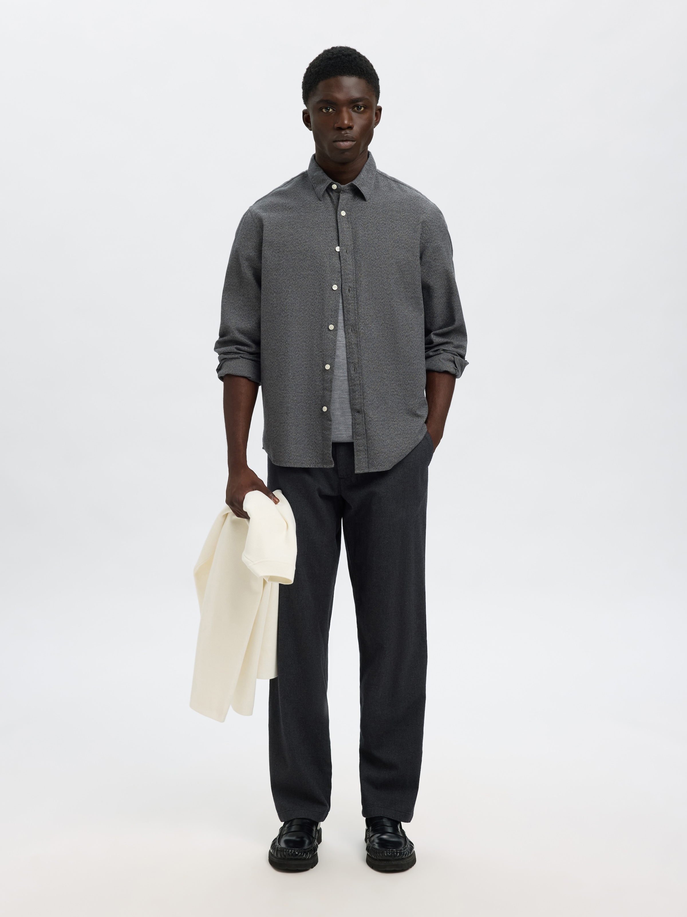 SELECTED HOMME Langarmhemd »SLHREGNOAH BRUSHED TWIST SHIRT LS NOOS«