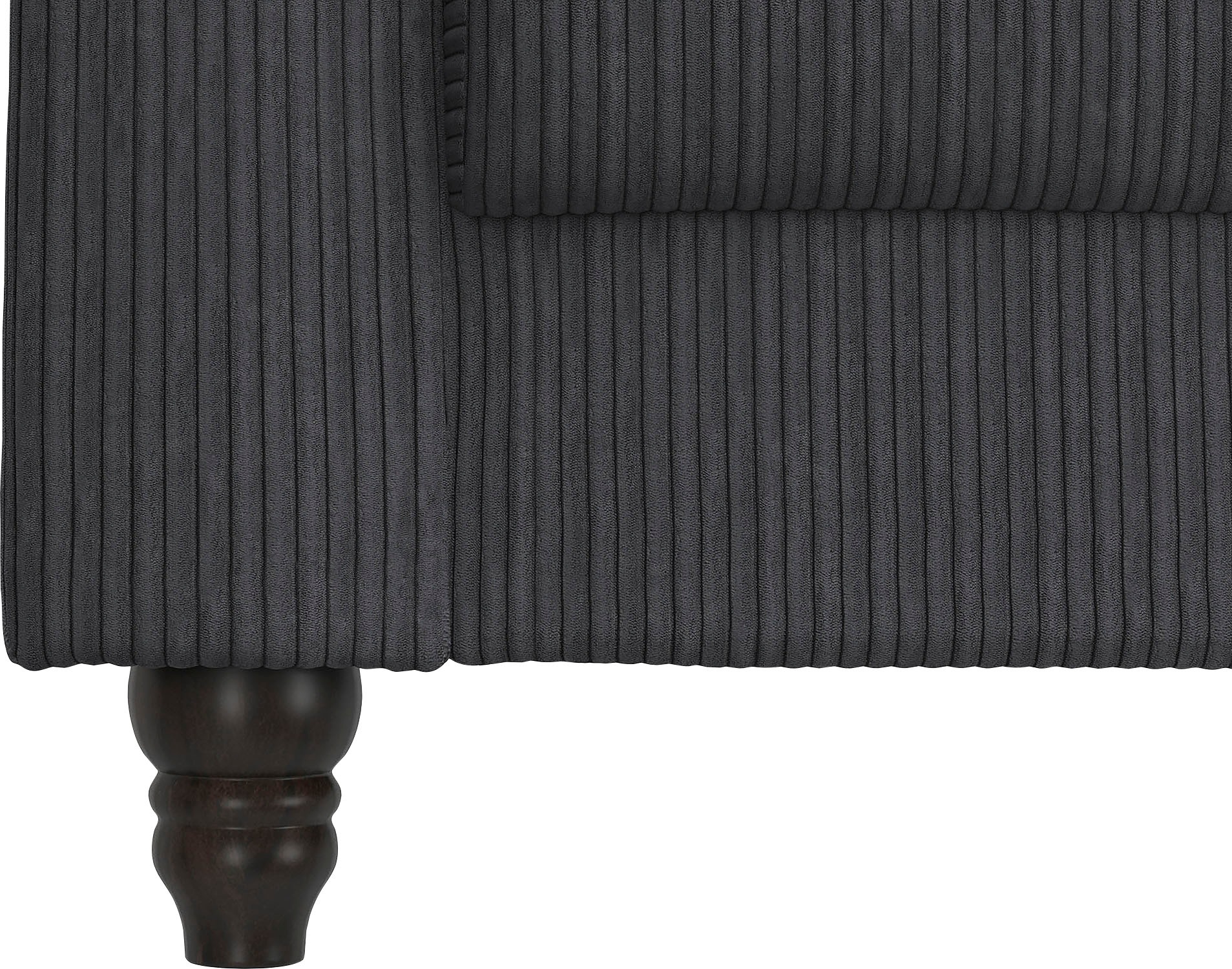 Dorel Home Chesterfield-Sessel »Felix II in Breit-Cord«, mit Rückenlehne 3-fach verstellbar, Beine Massivholz, Sitzhöhe 46 cm