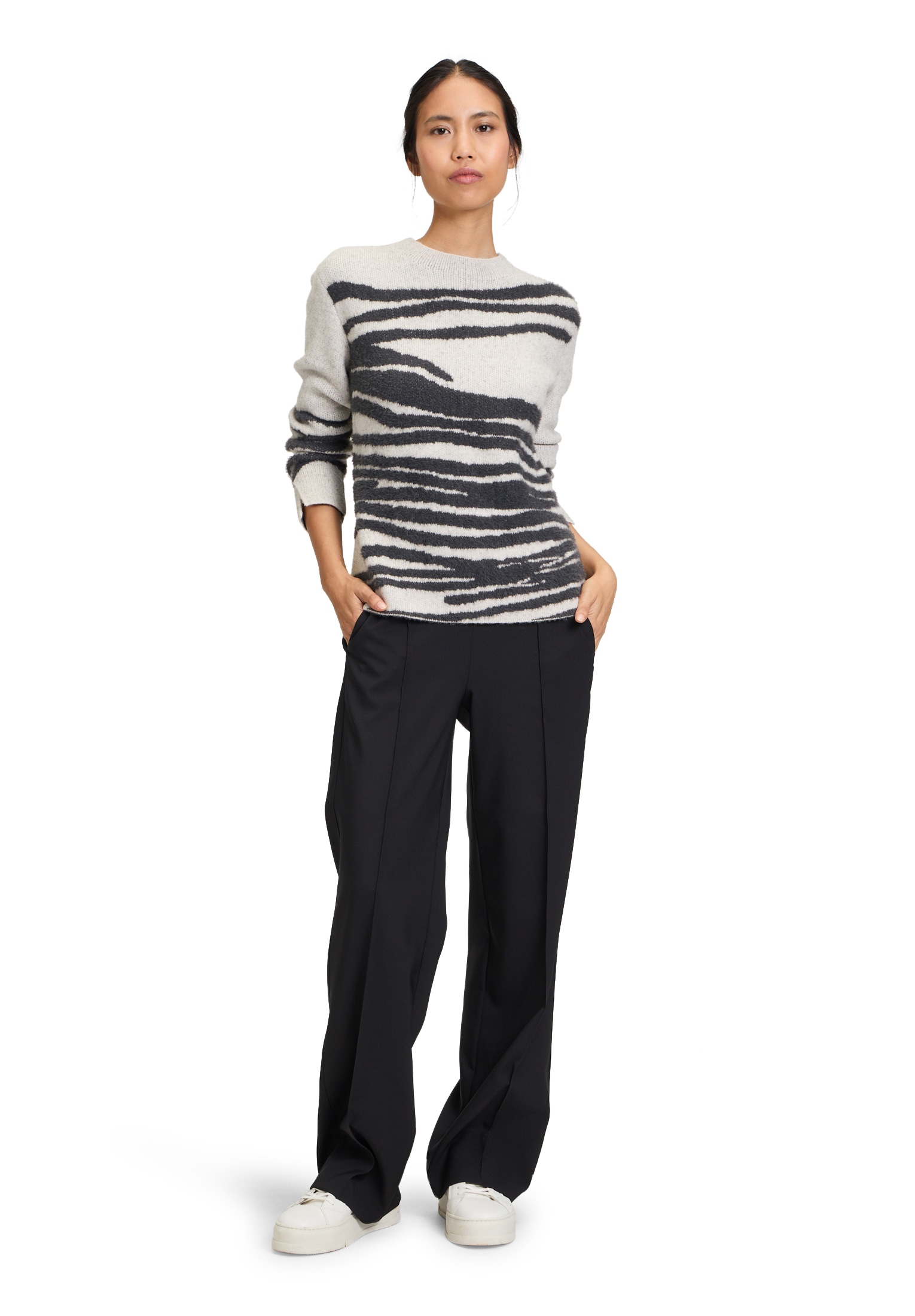 Betty Barclay Rundhalspullover »Grobstrick-Pullover mit Jacquard«