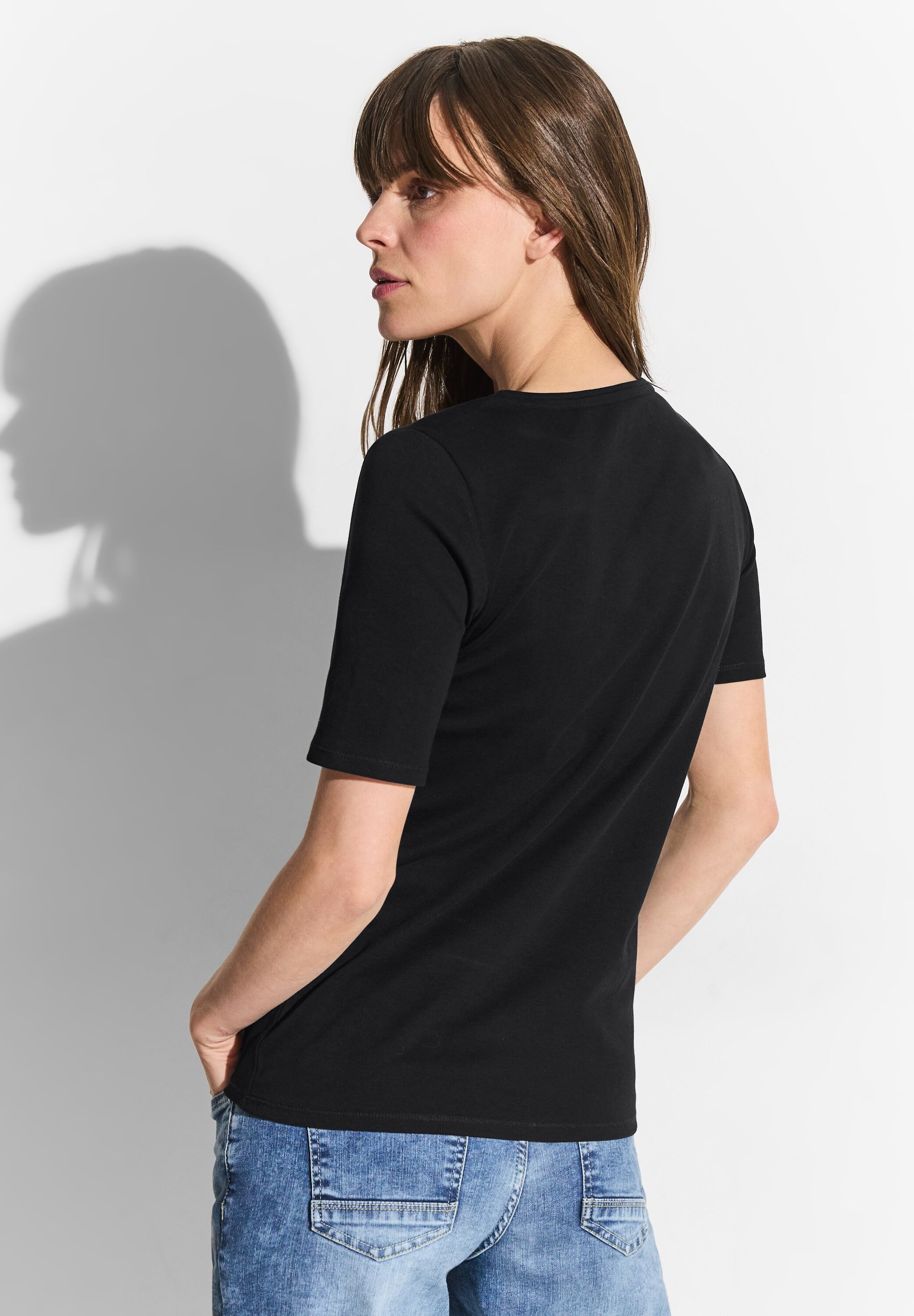 Cecil T-Shirt »Style LENA«, mit klassischem Rundhalsausschnitt