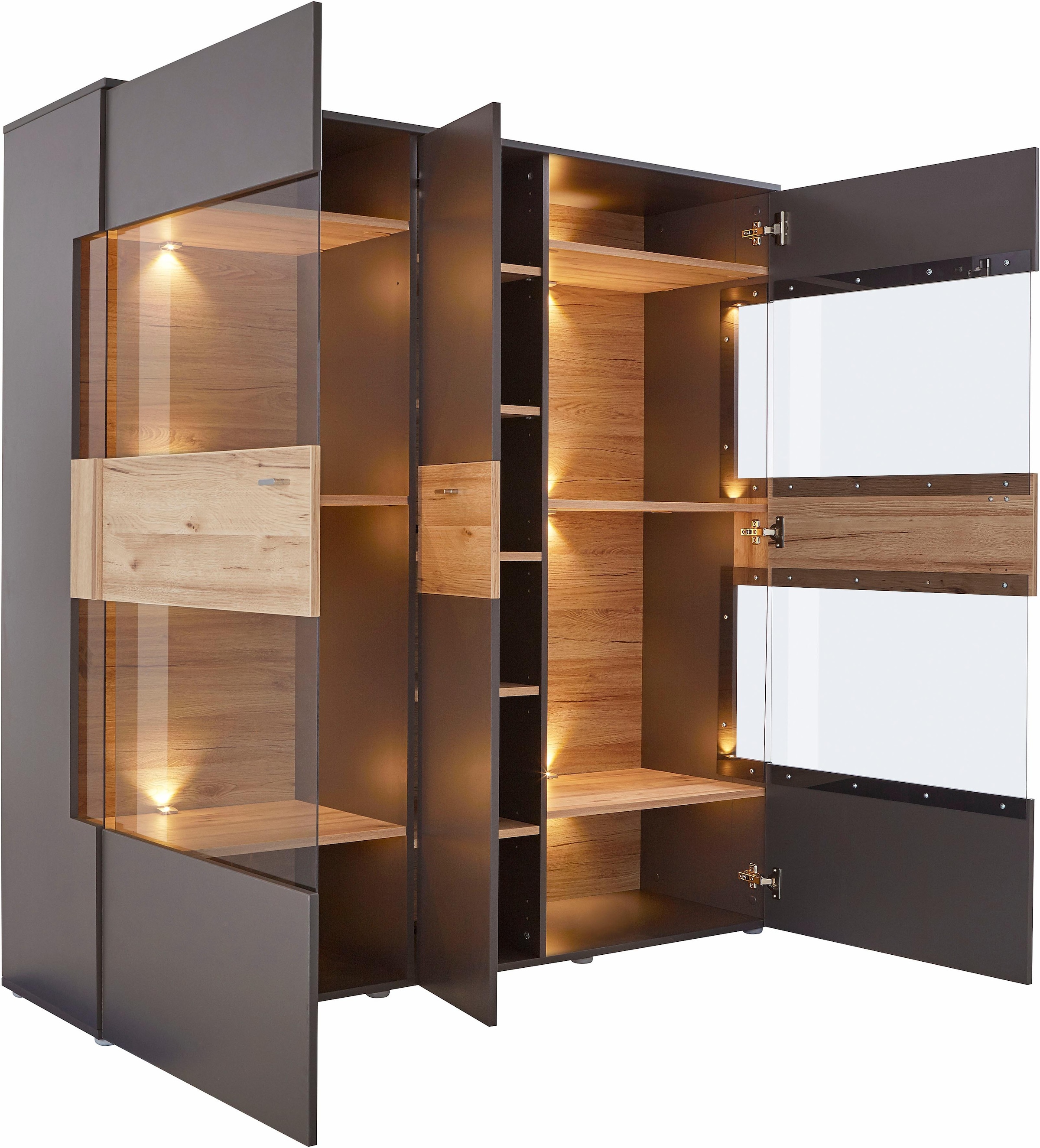 FORTE Vitrine »Como«, Breite 152 cm, inkl. Beleuchtung