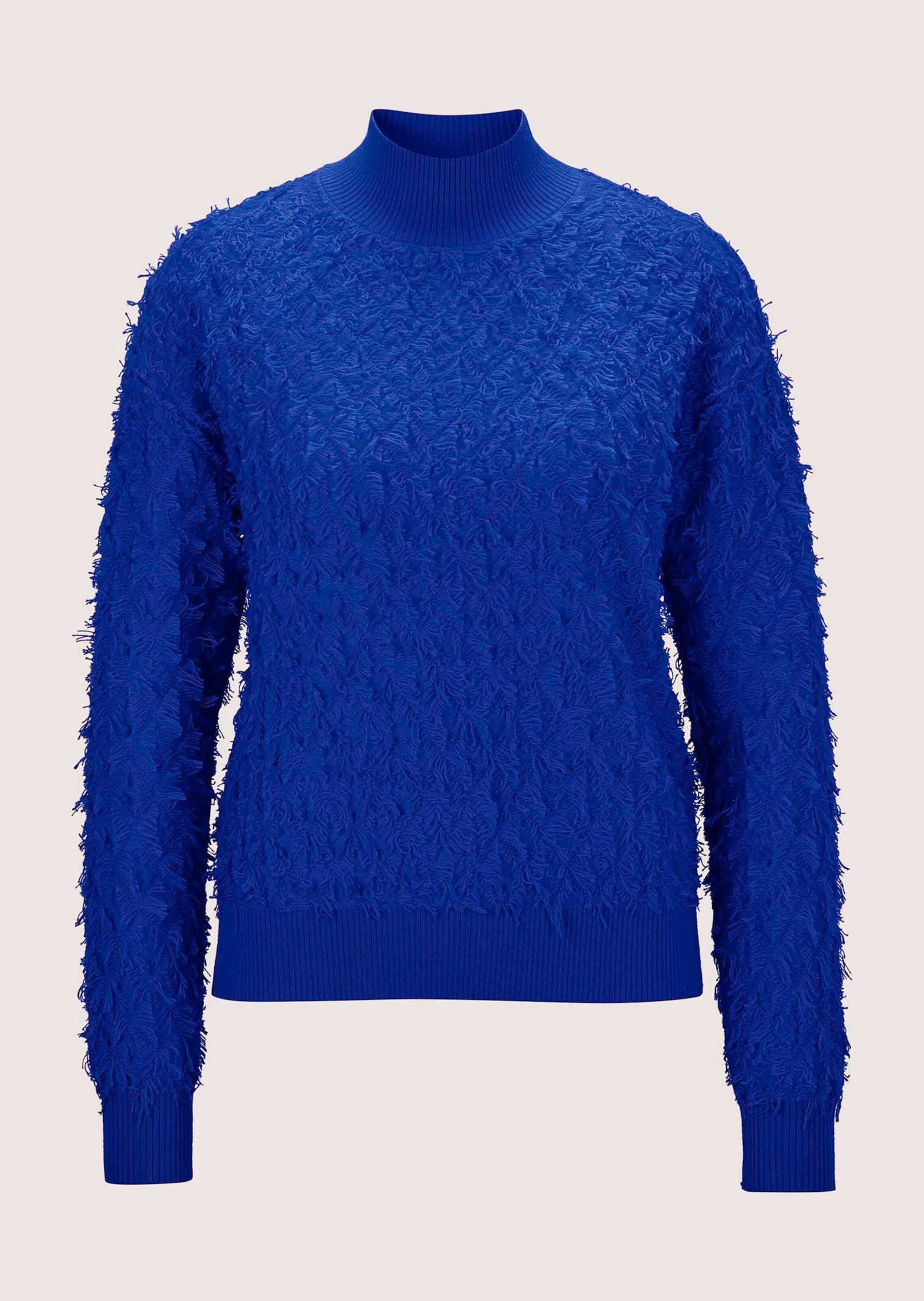 MADELEINE Longpullover »Pullover Strickpullover in Fransenoptik«