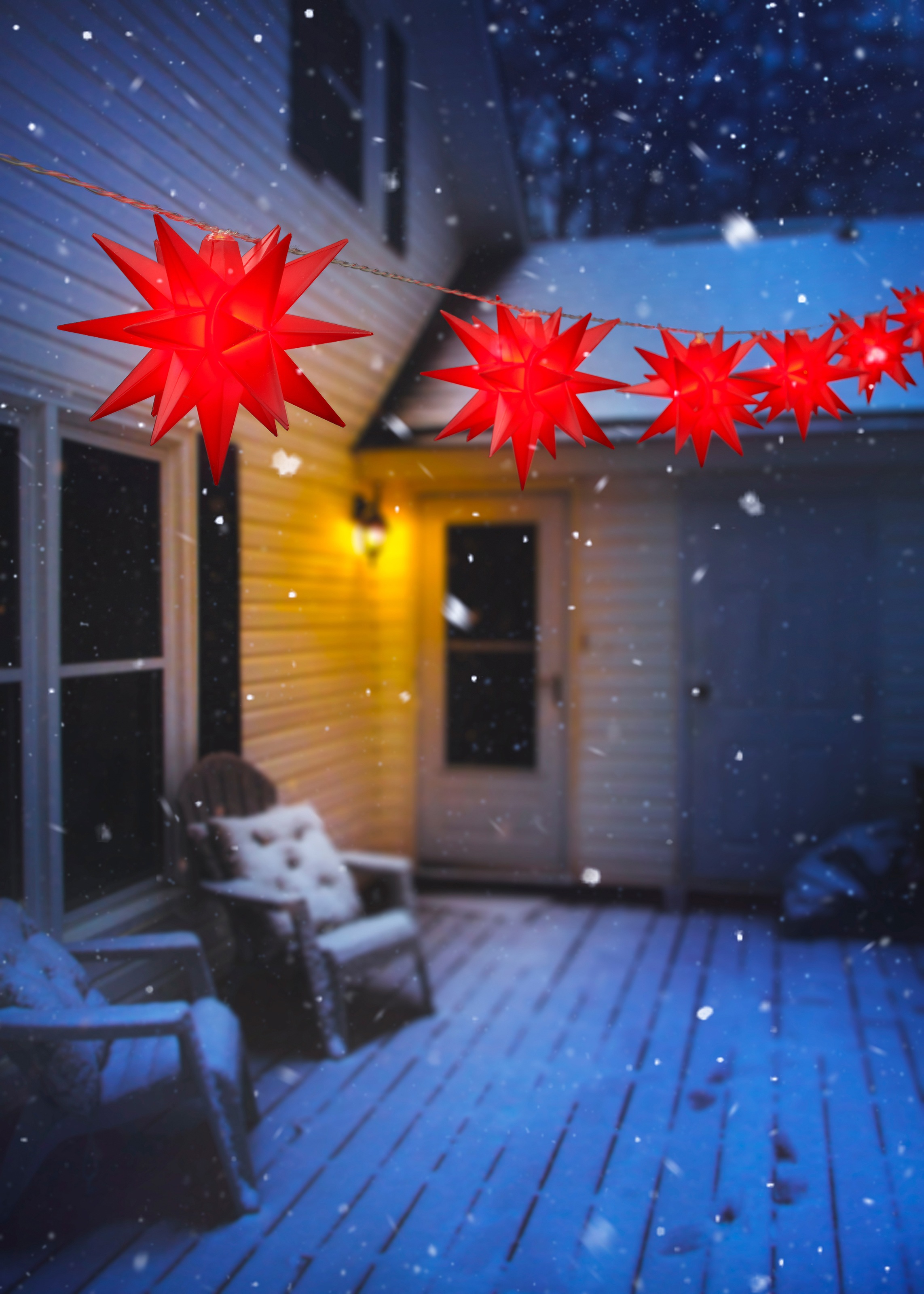 groß 19 bestellen 10 »Weihnachtsdeko ca. Sterne St.-flammig, LED-Lichterkette bequem aussen«, cm Winterworld mit IC Spitzen, 12