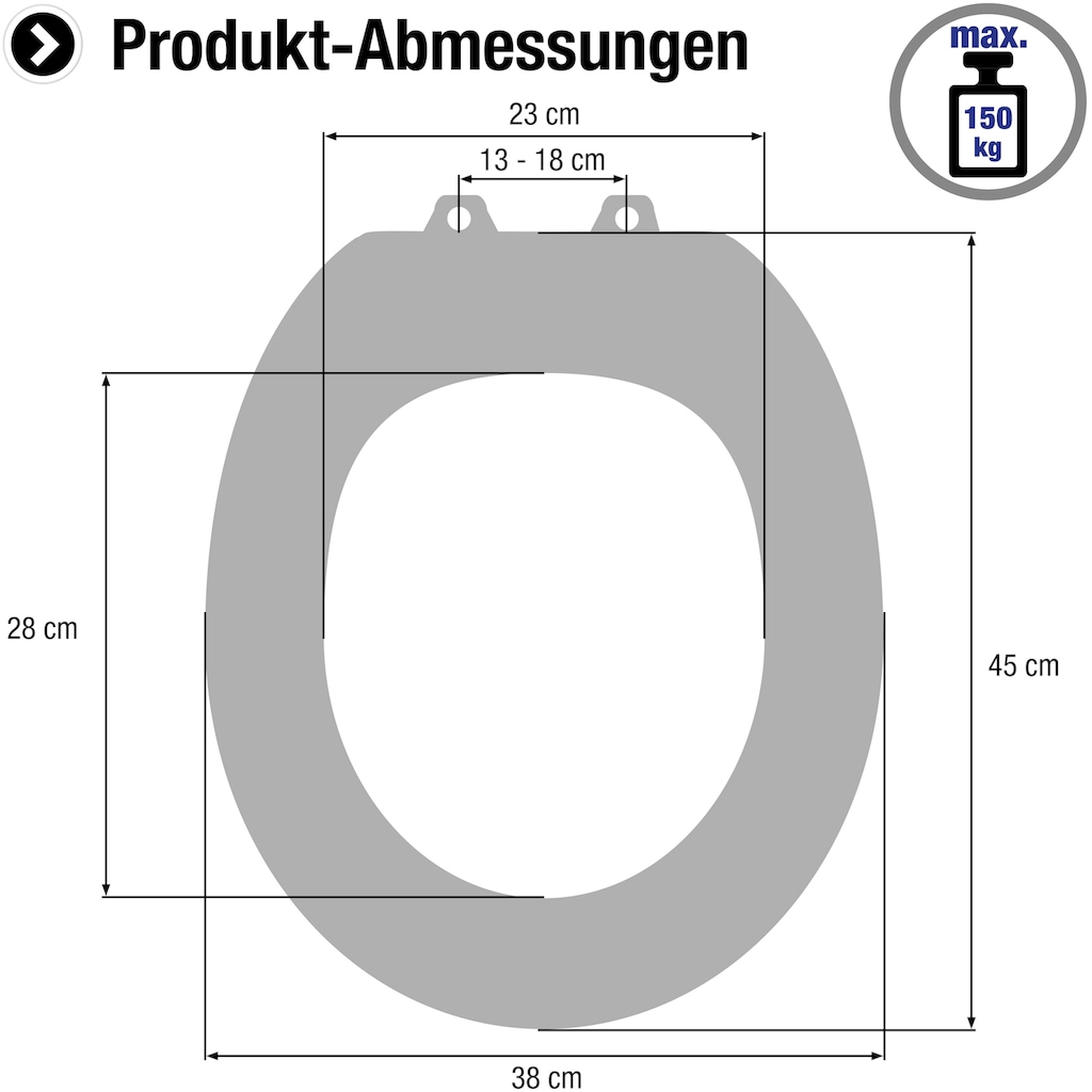 CORNAT WC-Sitz »Look manhattangrau - Hochwertiger Holzkern - Absenkautomatik«