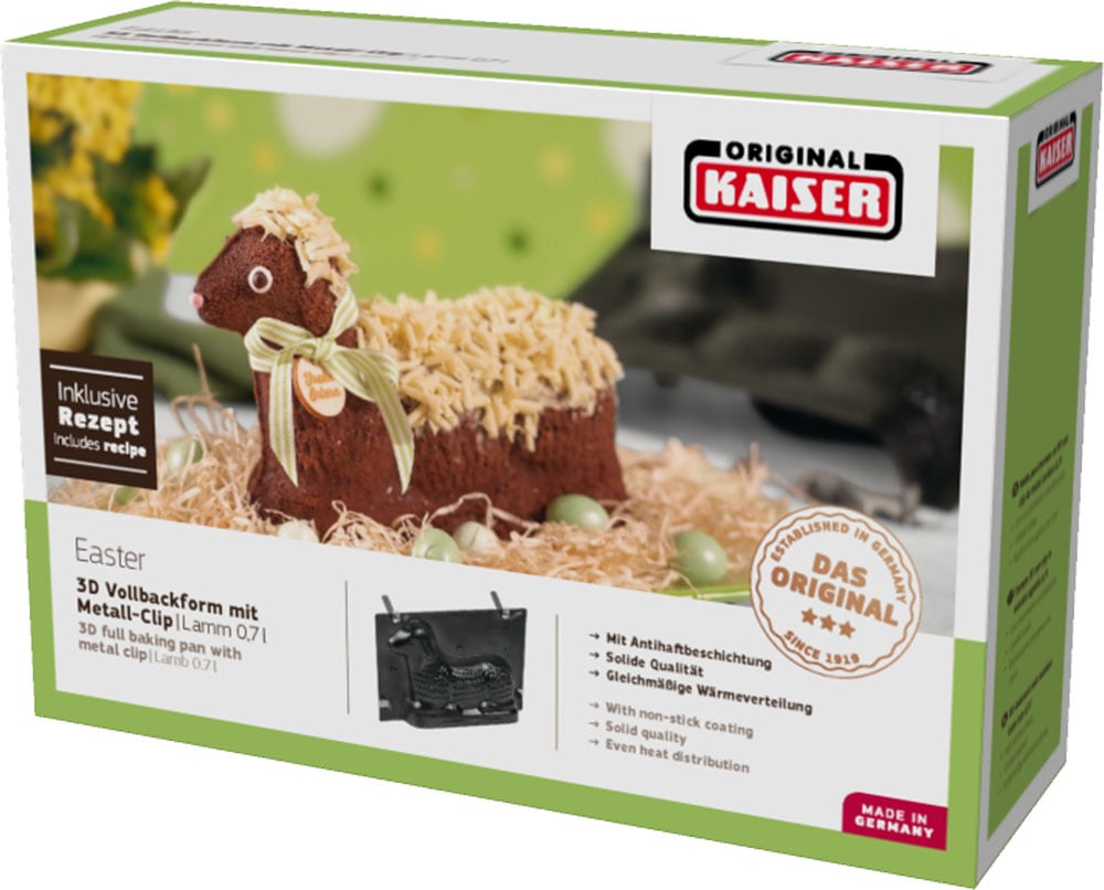 Kaiser Backformen Backform »Motivbackform«, 3-D Motivbackform Lamm, Made in Germany
