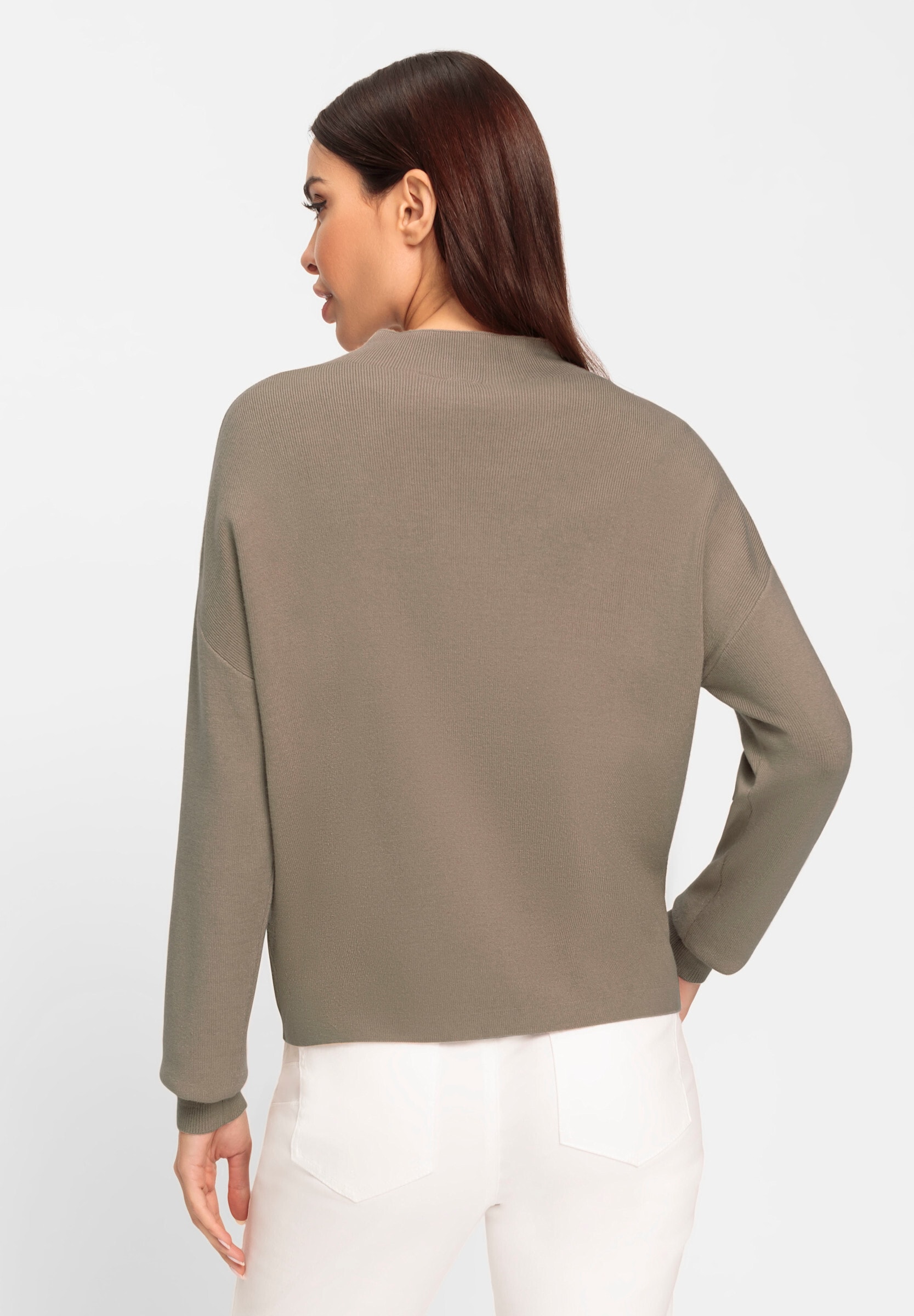 heine Strickpullover »Pullover Stehkragenpullover mit überschnittener Schulter«