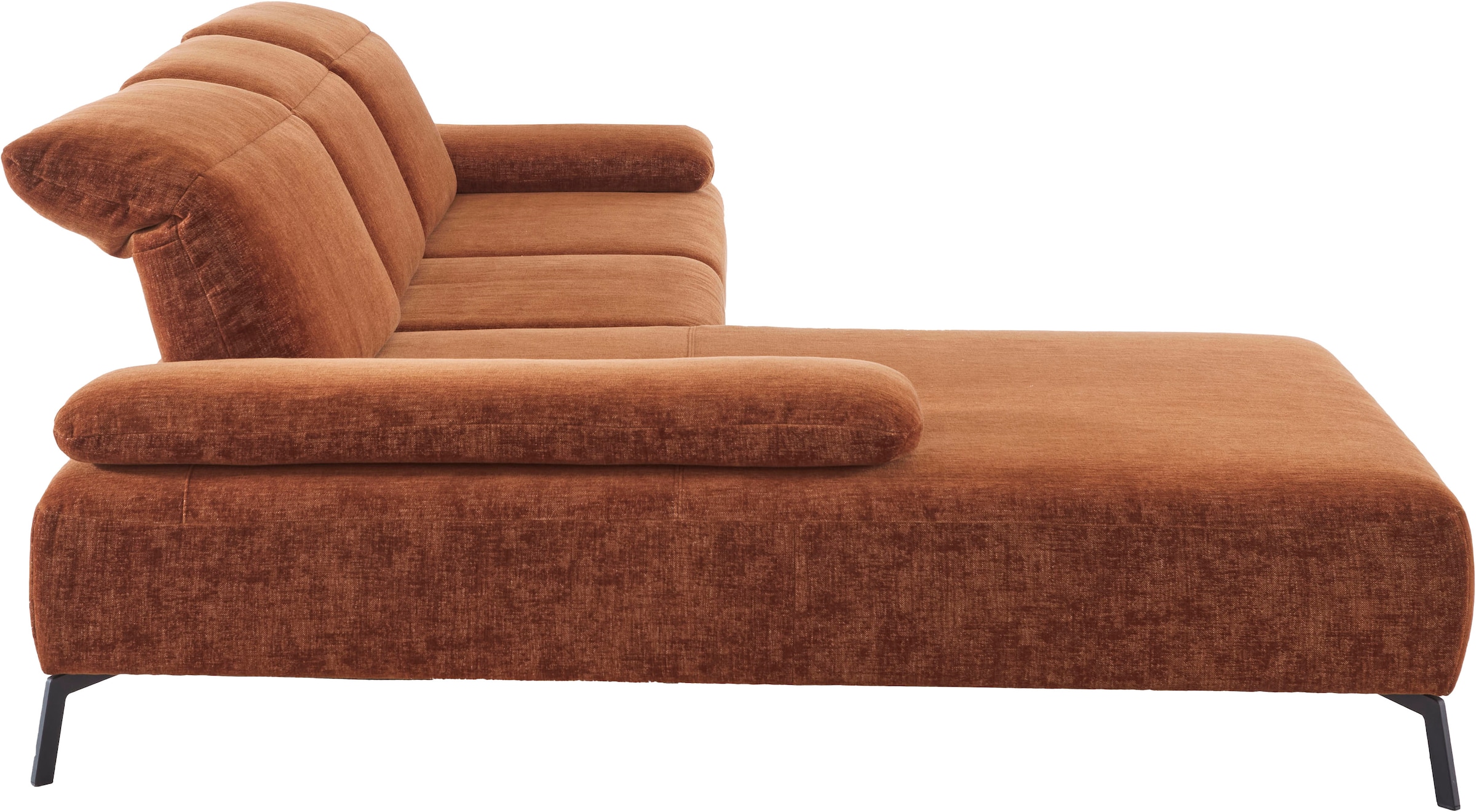 Home affaire Ecksofa »Liora, L-Form mit verstellbarem Kopfteil, Breite 291 cm« klappbare Armlehne, Tonnentaschenfederkern&saugroboterfreundliche Höhe