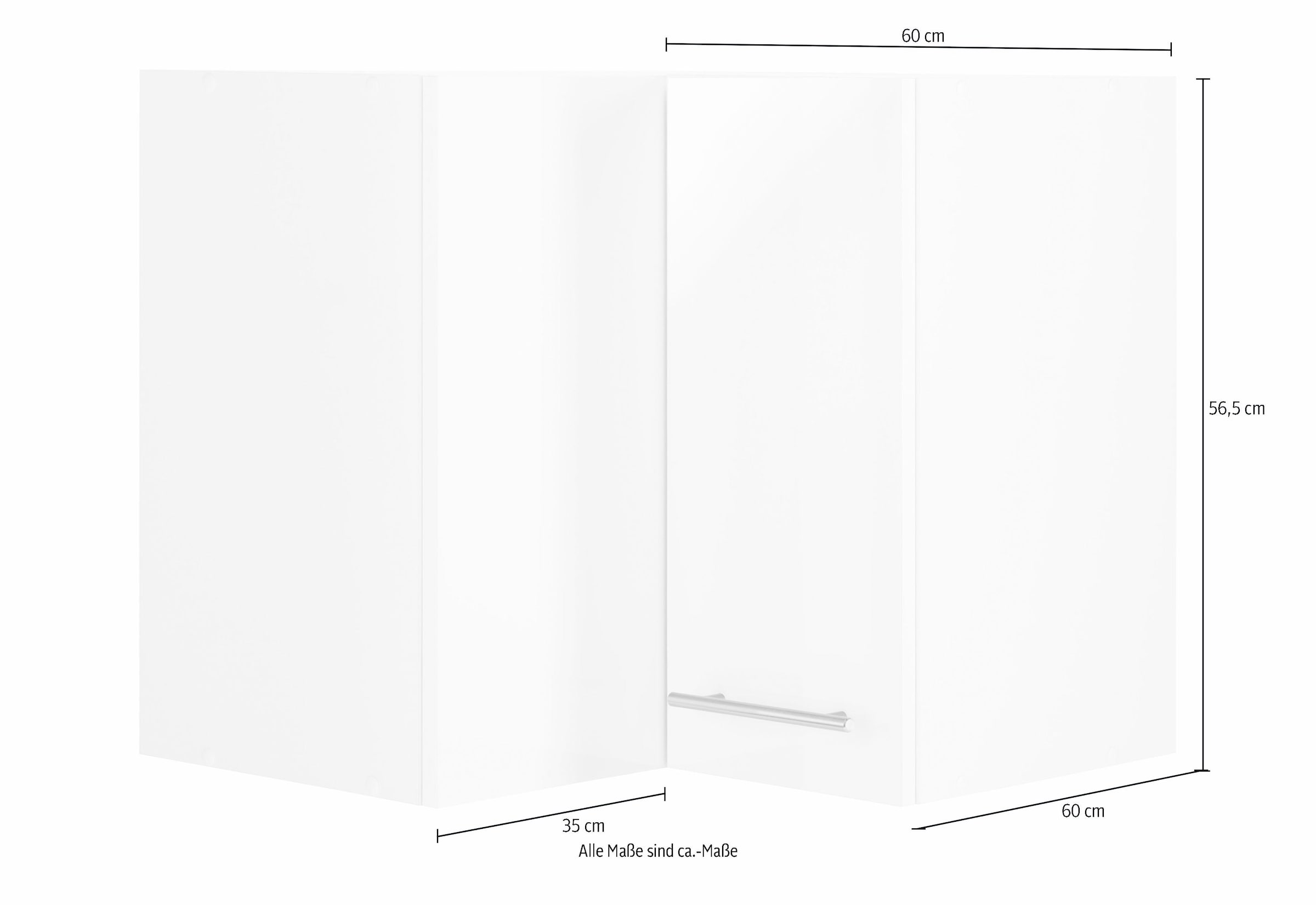 Küchen wiho Metallgriffen Eckhängeschrank Rechnung mit auf »Ela«, bestellen