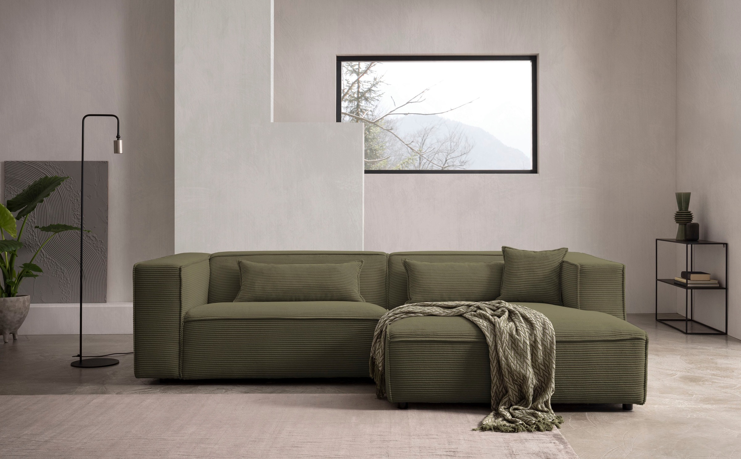 Sofa Ottomane on sale Links Grau UVP: