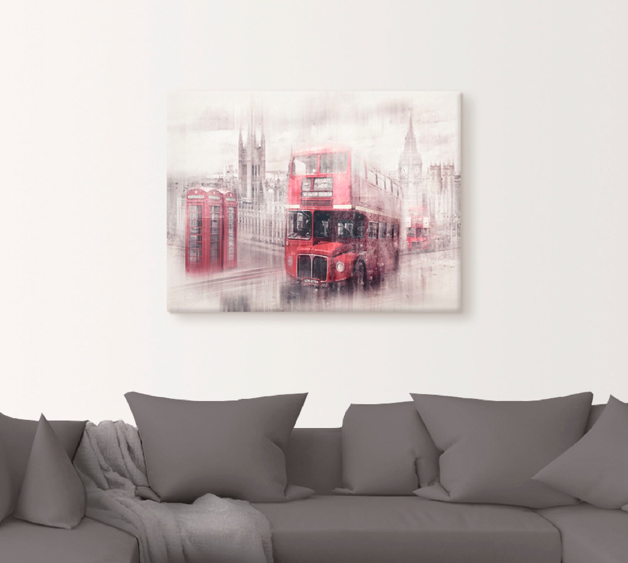 Artland Wandbild »London Westminster Collage«, Gebäude, (1 St.), als Leinwandbild, Poster in verschied. Größen