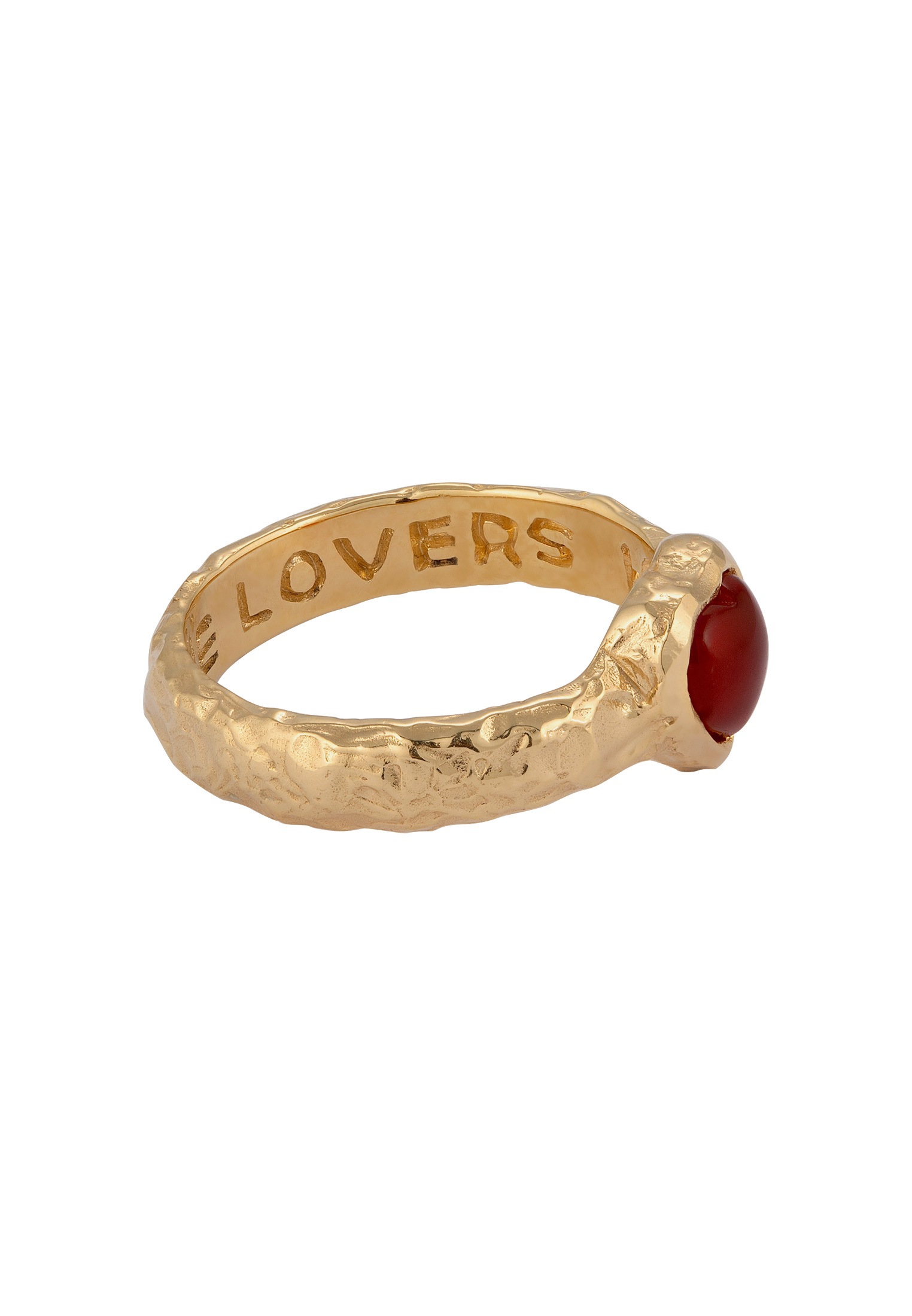 HAZE & GLORY Silberring »Ring Herz Onyx Rot 925 Sterling Silber - Heart Over Heels«