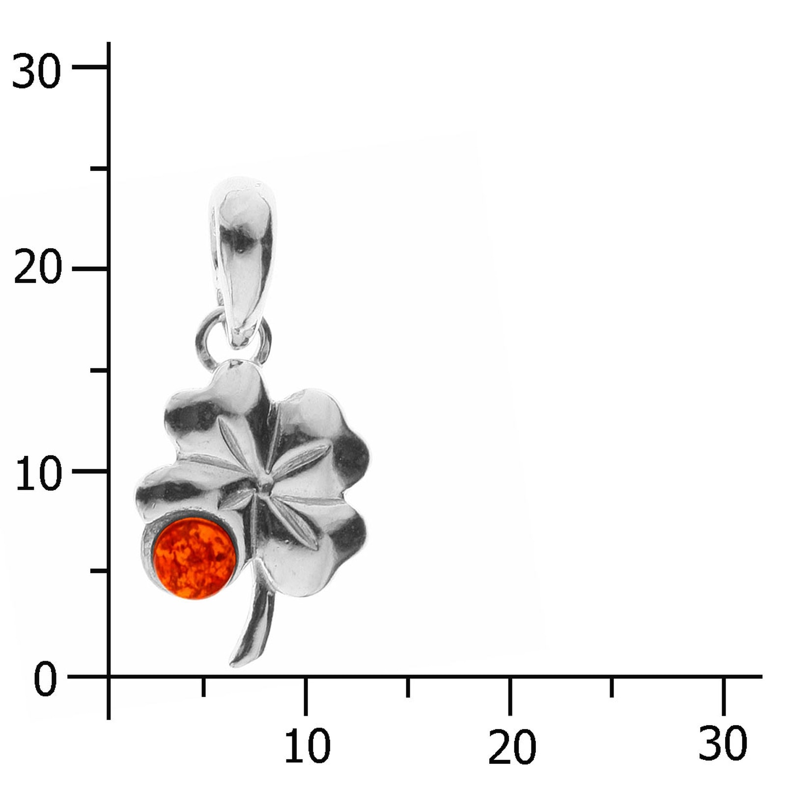 OSTSEE-SCHMUCK Kettenanhänger »- Kleeblatt - Silber 925/000 - Bernstein«