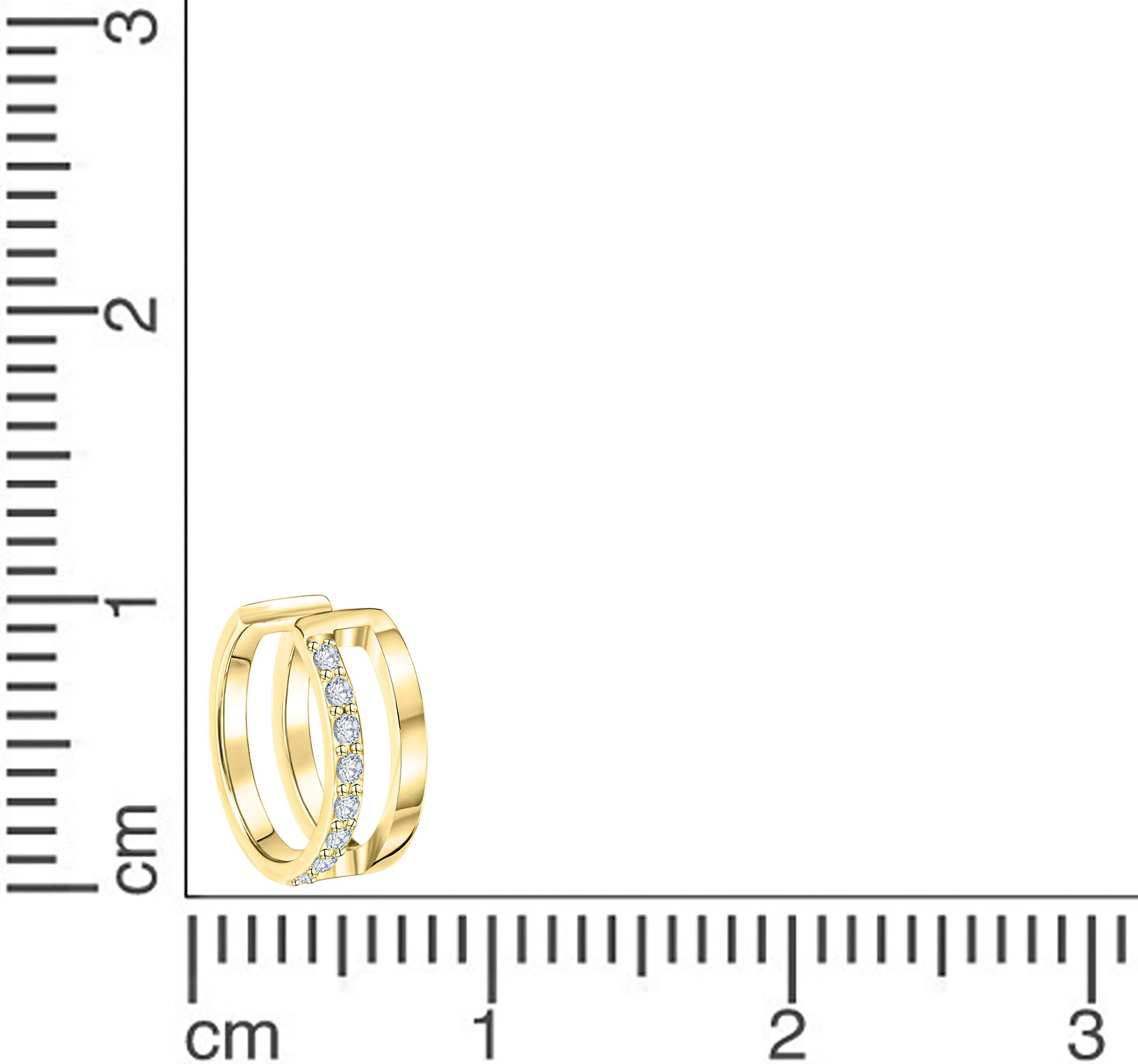 Firetti Ohrklemme »Schmuck Geschenk, Ohrring, Silber 925«, mit Zirkonia (synth.)