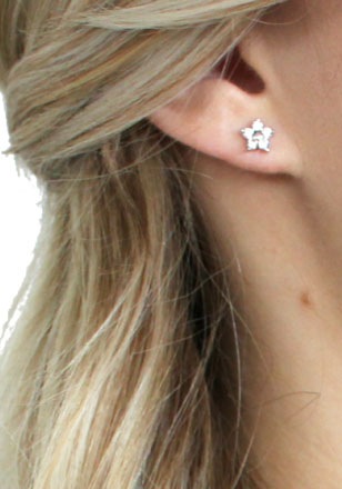 Amor Paar Ohrstecker »Blüten« mit Zirkonia (synth.)