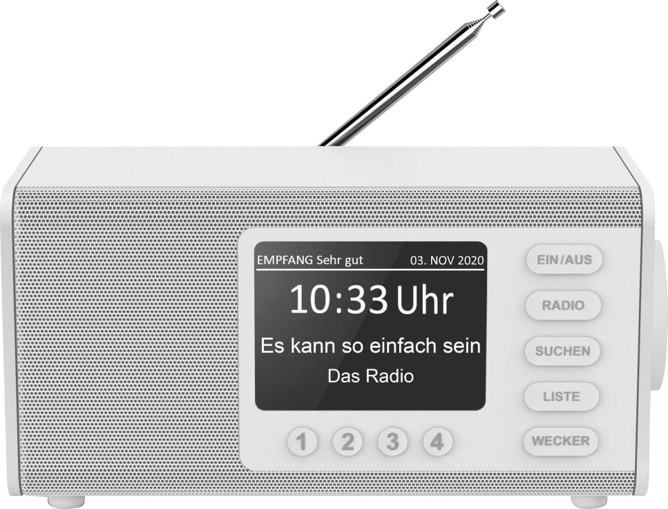 ➥ UNIVERSAL Jahre (DAB+) 5 Digitalradio W) Hama FM/DAB/DAB+, weiß (Digitalradio 3 »Digitalradio Internetradio«, Garantie (DAB+)-FM-Tuner \