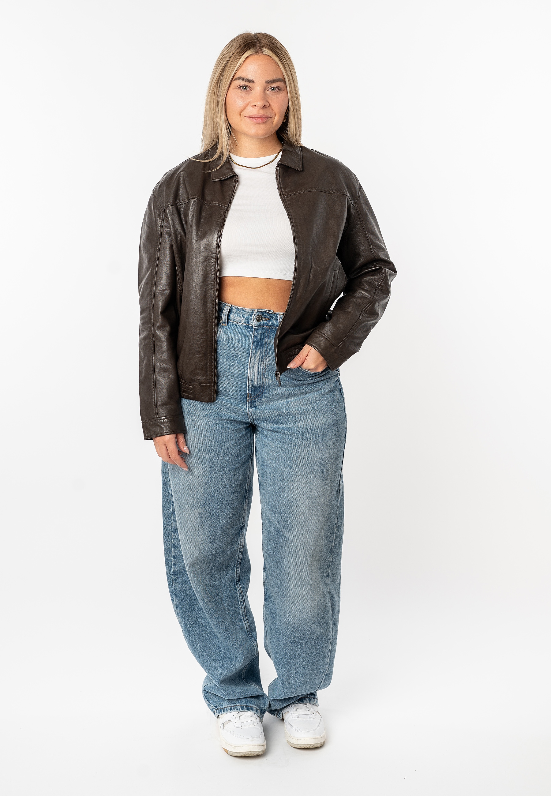 Mauritius Lederjacke »MWTylli OS OT« mit Elastikbund