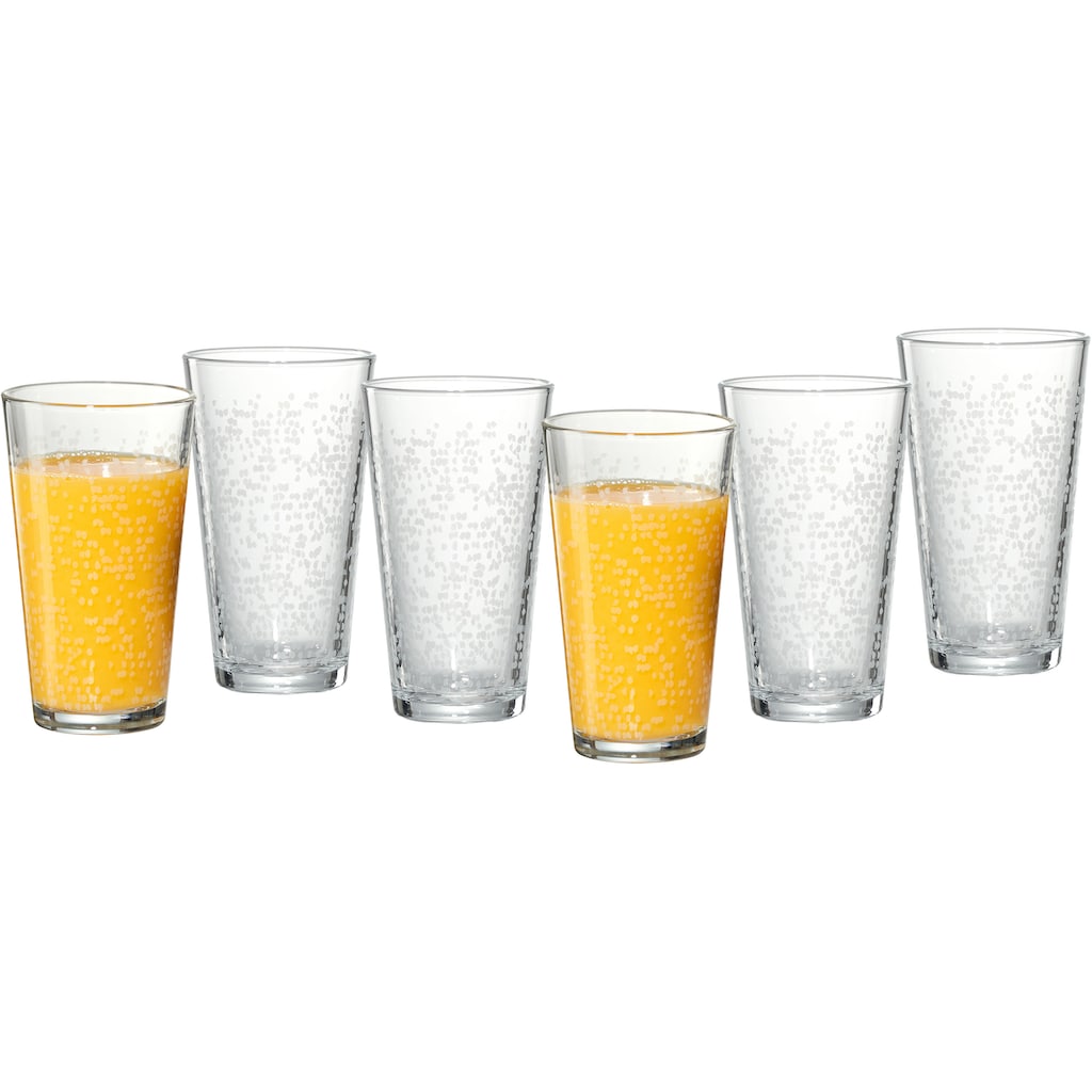 Ritzenhoff & Breker Longdrinkglas »Happy, Raindrops«, (Set, 6 tlg., 6 Longdrinkgläser, je 400 ml)