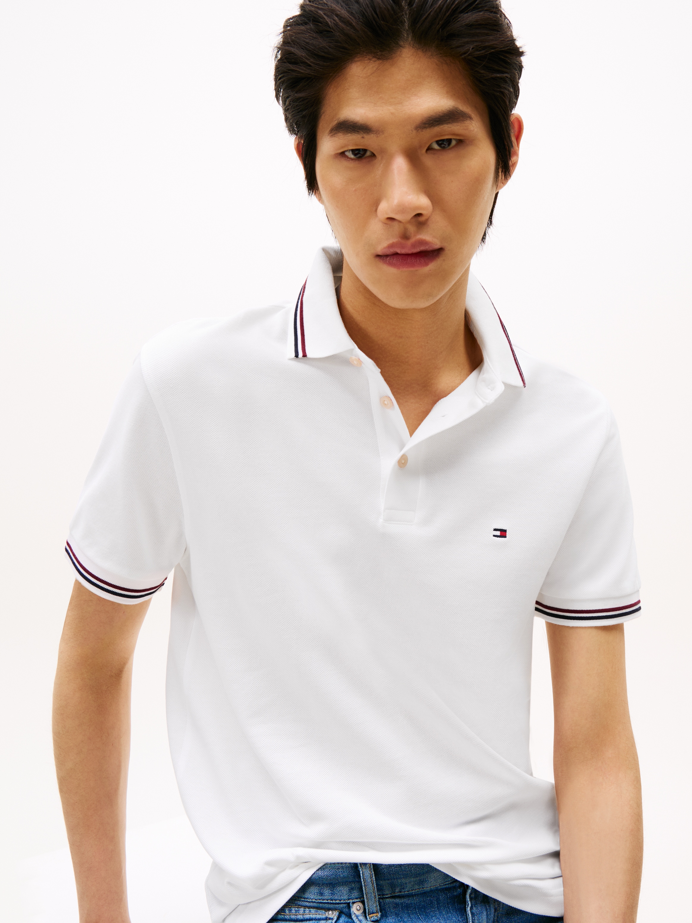 Tommy Hilfiger Poloshirt »TIPPED SLIM FIT POLO« mit Kontrast-Details