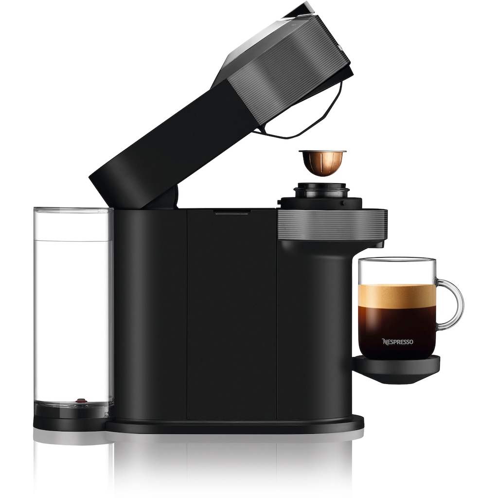 Nespresso Kapselmaschine »Vertuo Next ENV 120.GY von DeLonghi, Dark Grey«, inkl. Aeroccino Milchaufschäumer im Wert von UVP € 75,-