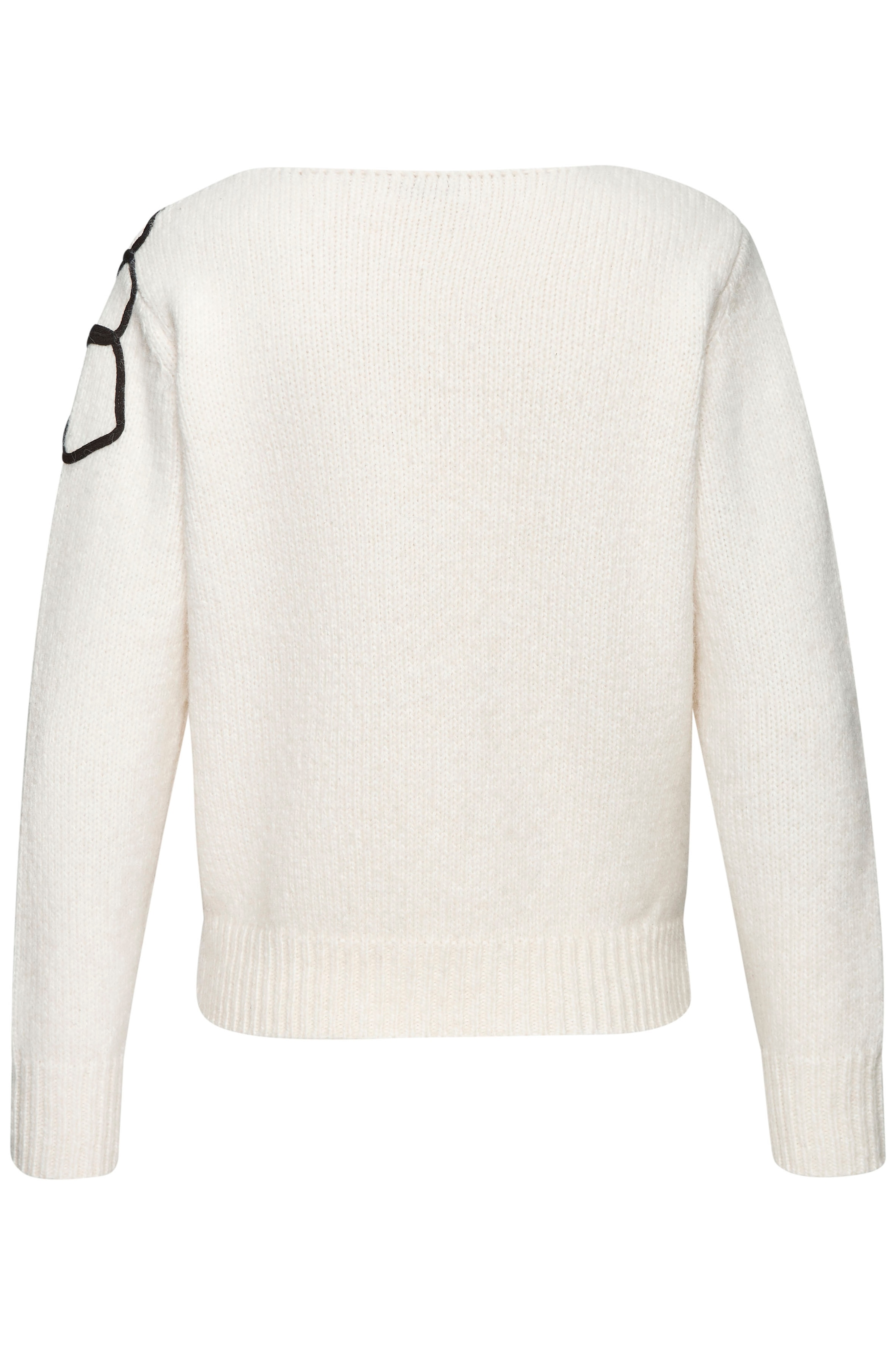 LASCANA Strickpullover mit Blumen-Applikation, Winterpullover, modisch