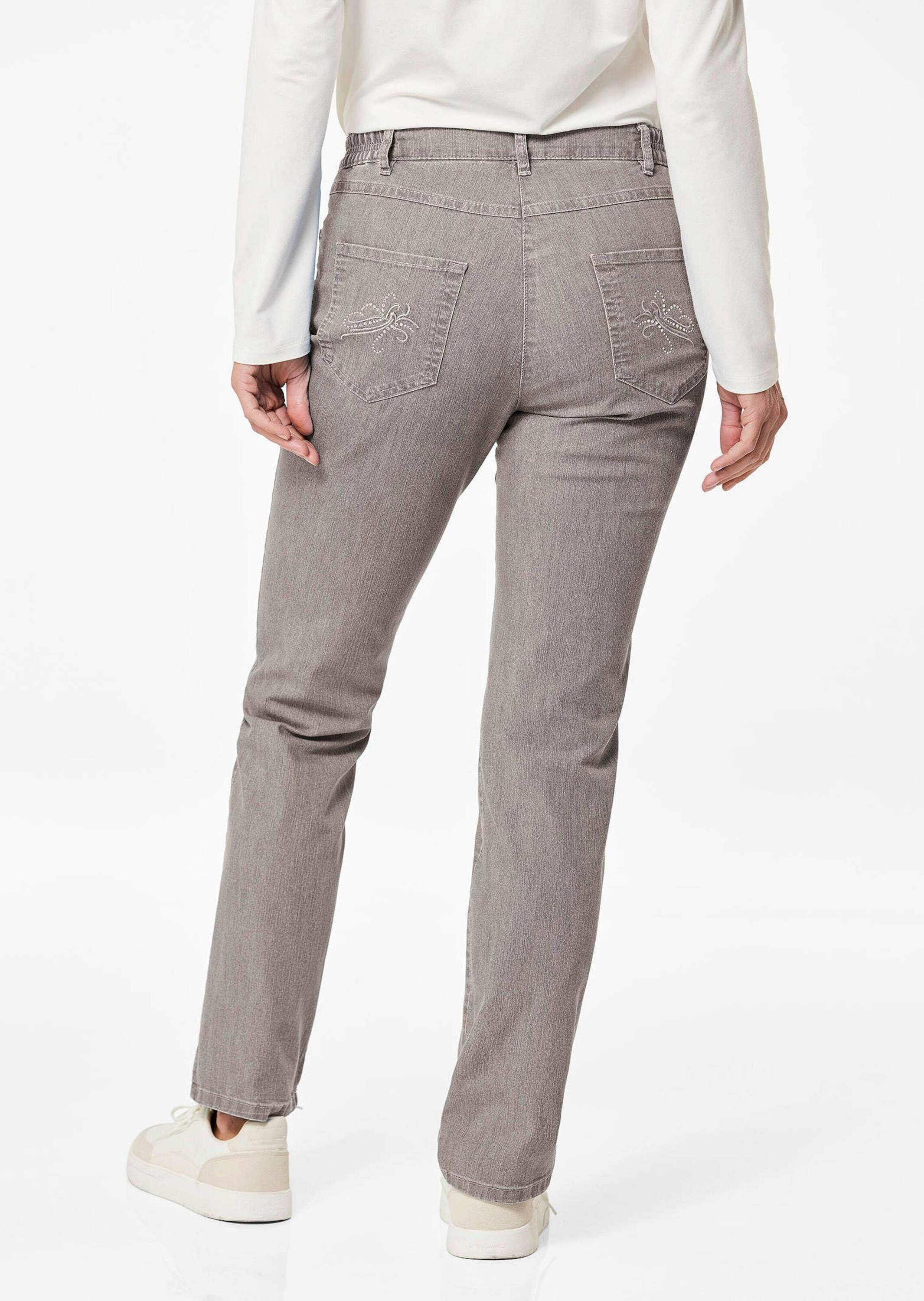 GOLDNER Stretch-Jeans »Jeanshose ANNA Edel geschmückte Jeanshose ANNA«
