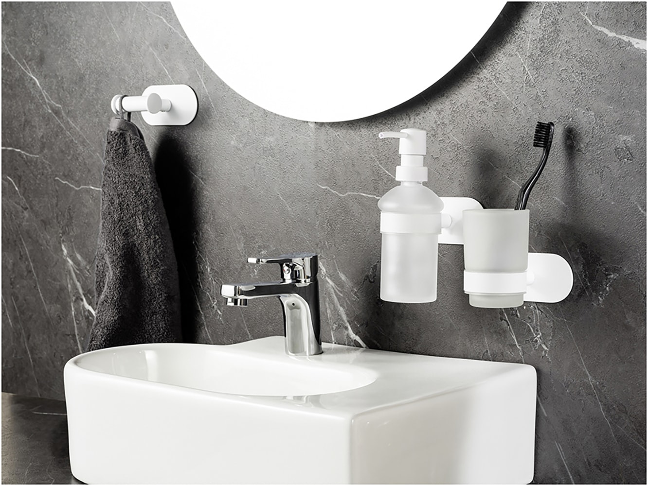 WENKO Seifenspender »Turbo-Loc® Modell Orea«, Befestigen ohne Bohren, Edelstahl-Halterung, 200 ml