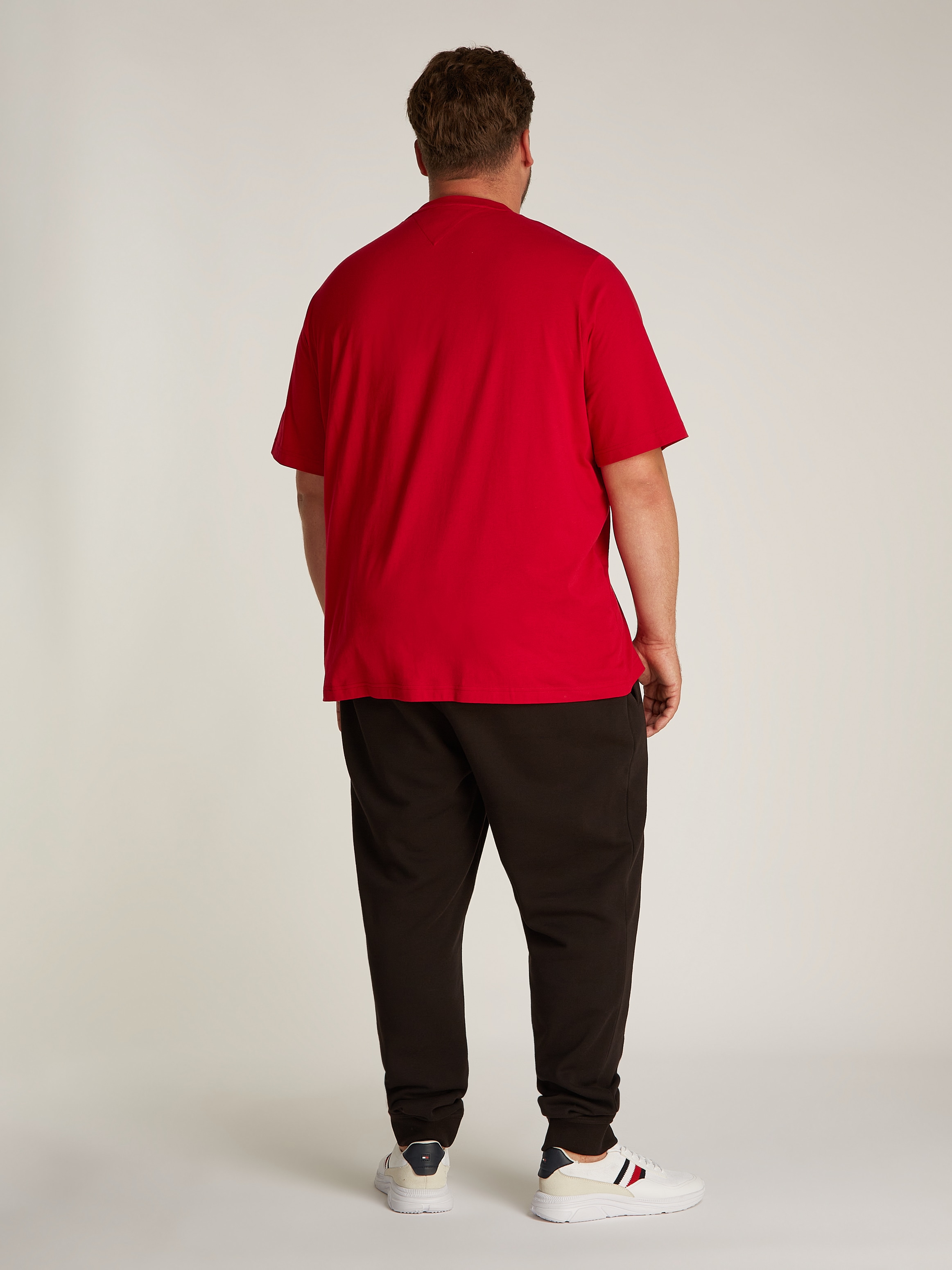 Tommy Hilfiger Big & Tall Rundhalsshirt »BT-HILFIGER CHEST INSERT TEE-B«, in Großen Größen, Logostickerei