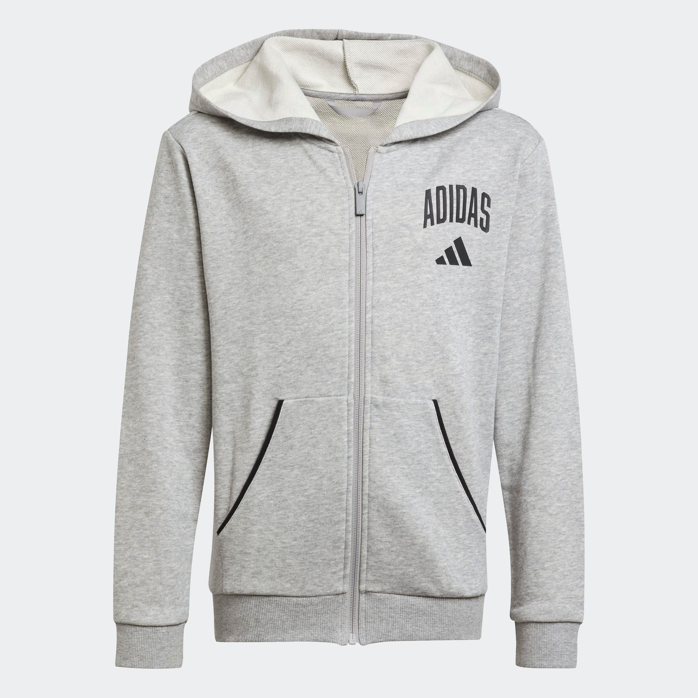 adidas Sportswear Kapuzensweatshirt »SEASONALS ESSENTIALS COLLEGIATE TYPOGRAPHY FULL-ZIP HOODIE KIDS«
