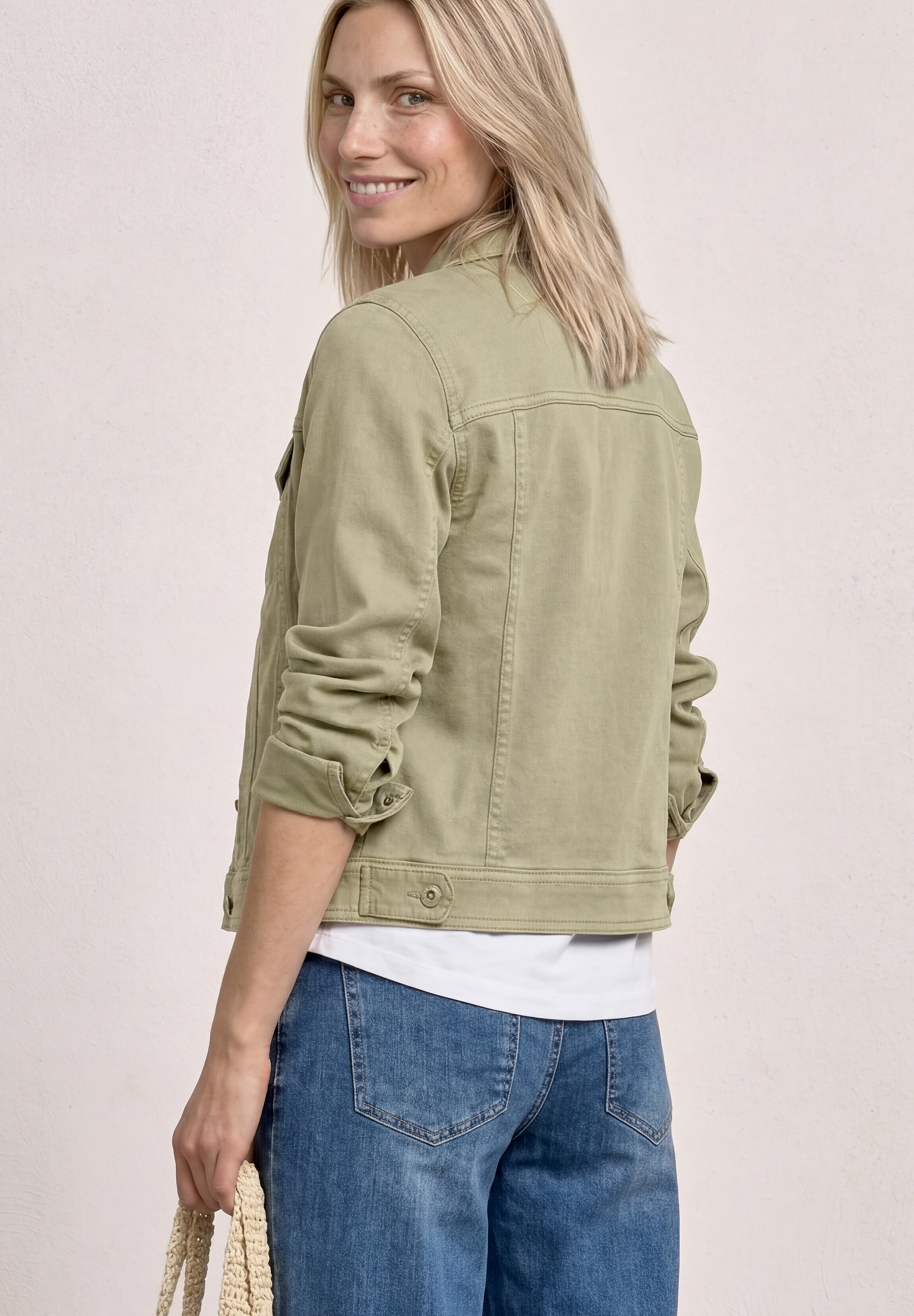 STREET ONE Kurzjacke im Colored-Denim-Look