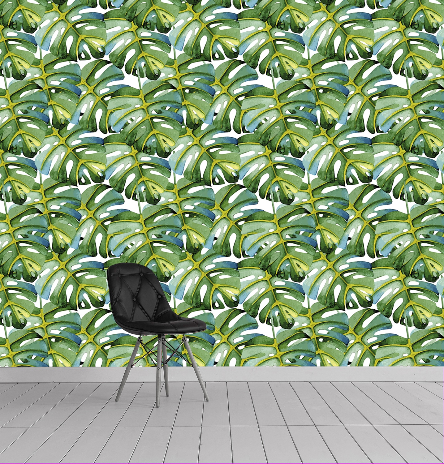 queence Vinyltapete »Brad«, bedruckt-Motiv-botanisch-floral-gemustert-natürlich, 90x250cm, selbstklebend, kinderleichte Anbringung, Sticker