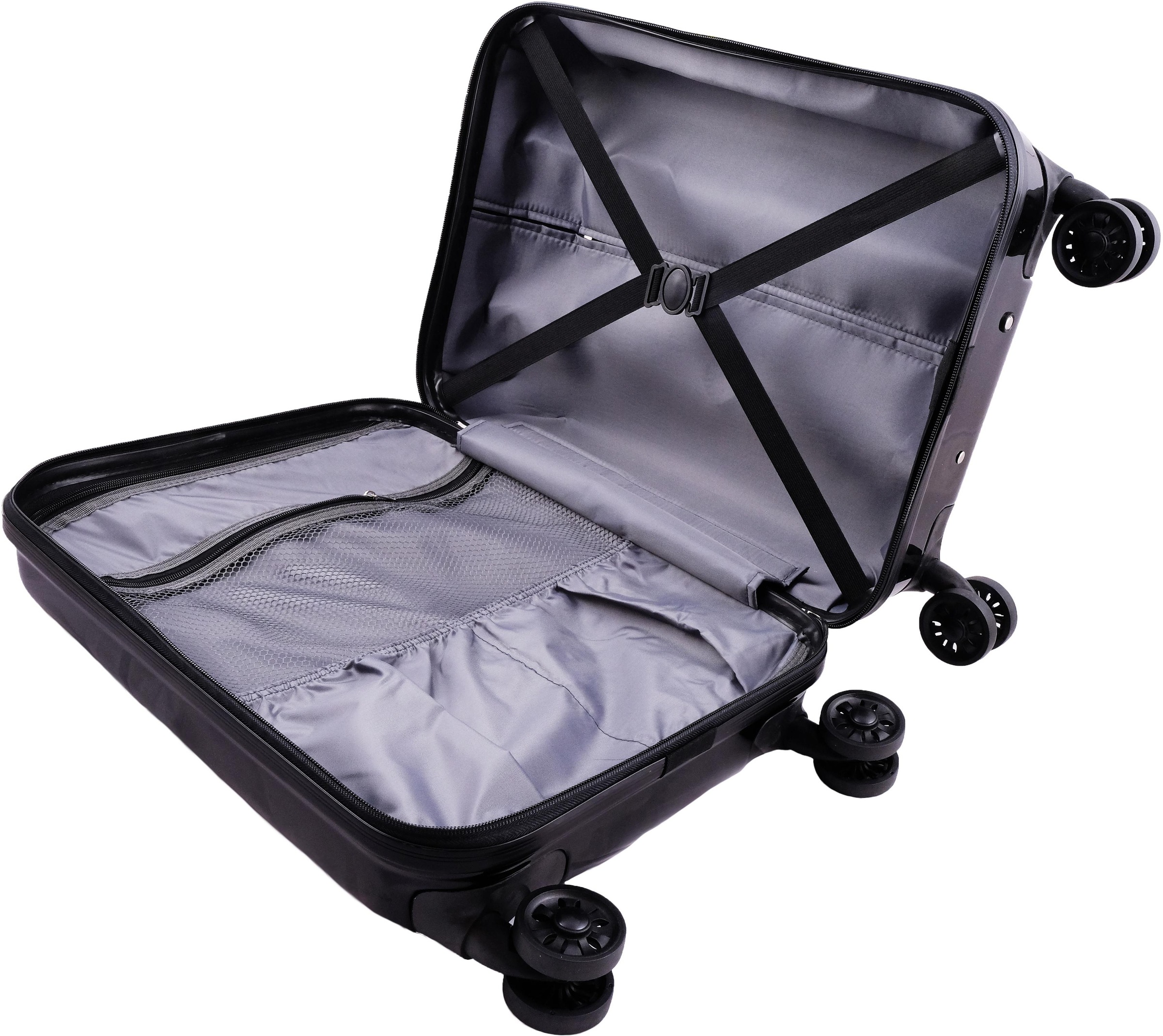 meinTrolley Hartschalen-Trolley »Love wins gestreift 55cm« 4 Rollen Made in Germany FN11019