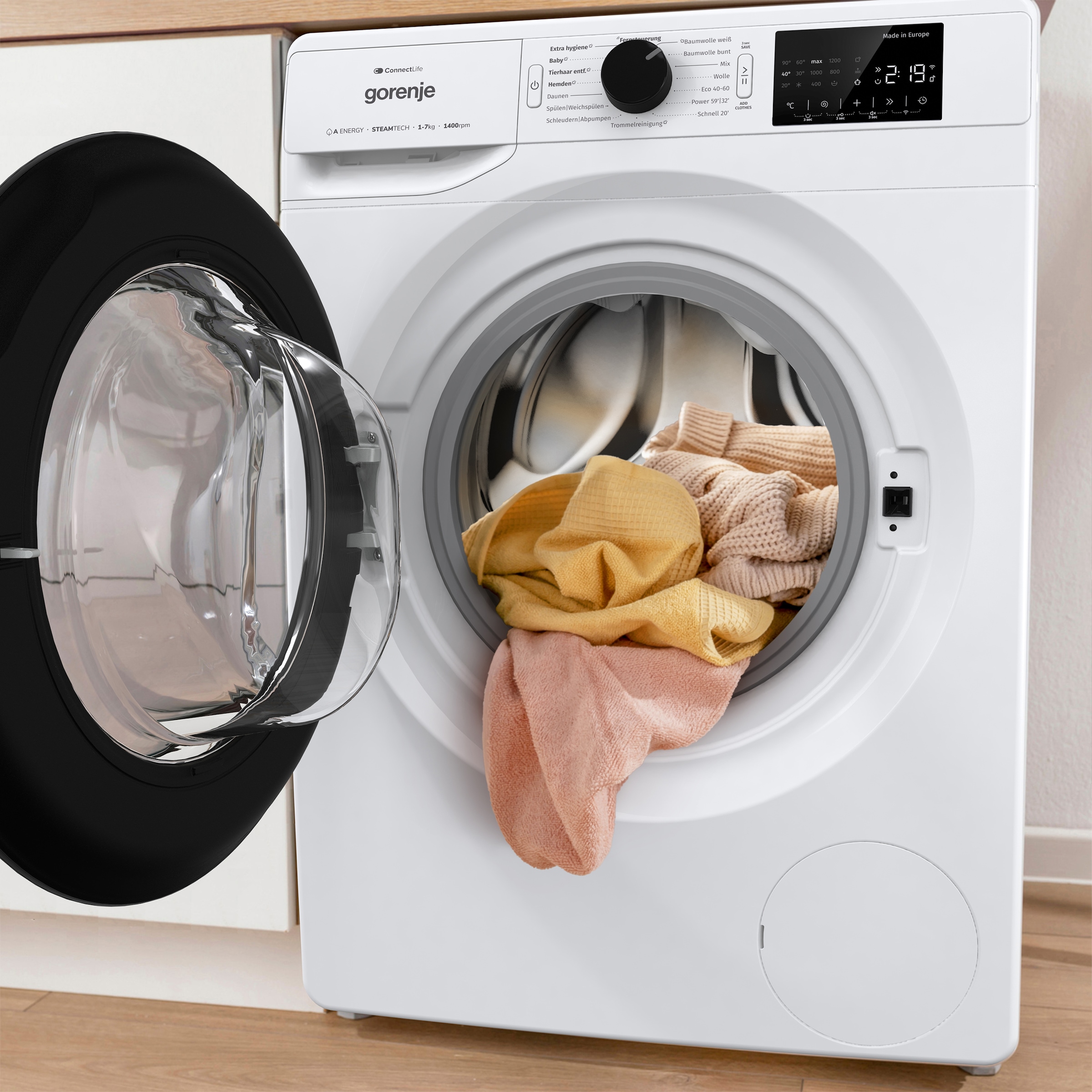 GORENJE Waschmaschine »WPNEI74A1TS«, 7 kg, 1400 U/min, Energieklasse A-10%
