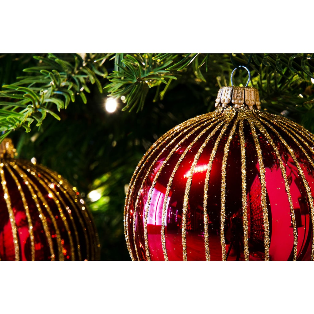 Guido Maria Kretschmer Home&Living Weihnachtsbaumkugel »Rikka, Weihnachtsdeko, Christbaumschmuck«, (Set, 6 St.), Christbaumkugeln aus Glas, mundgeblasen und handbemalt