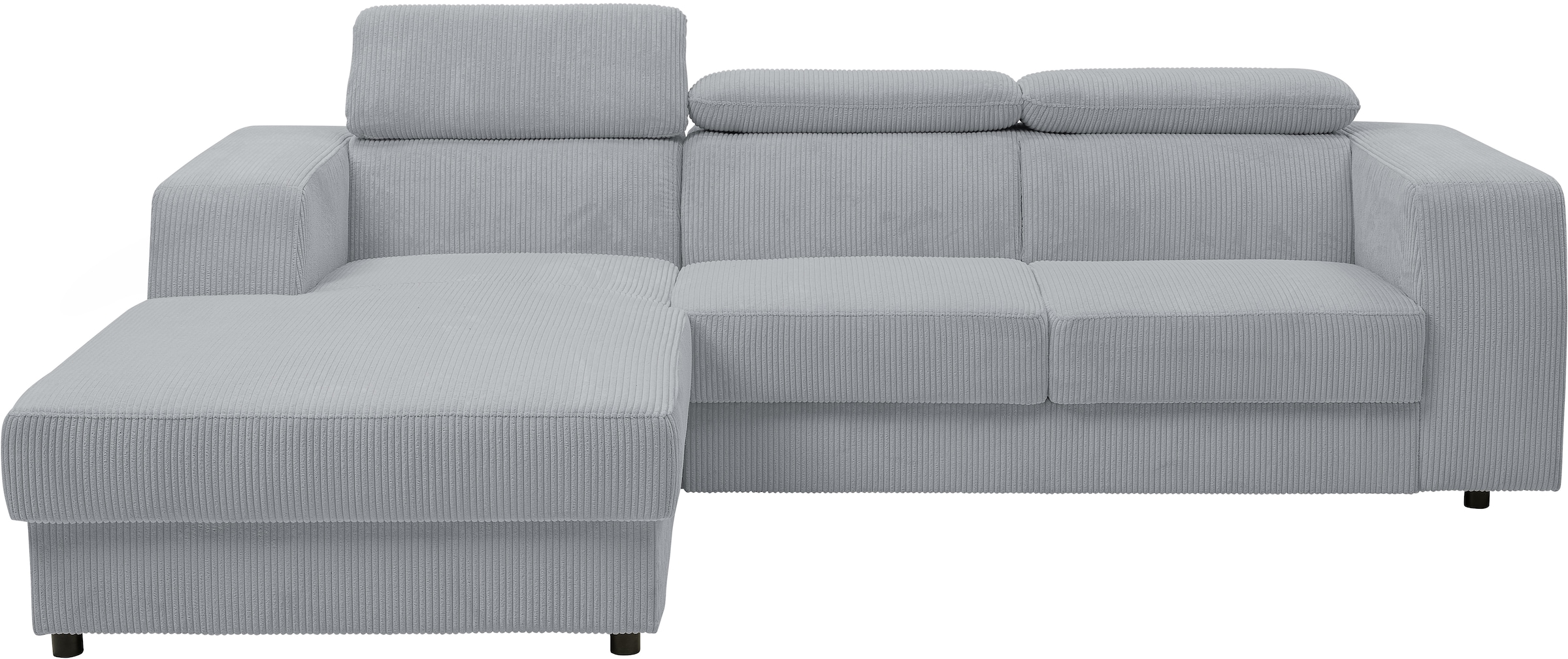 WERK2 Ecksofa »Cherry, modernes Sofa mit Komfortfunktionen, Breite 270cm, L-Form,« bequem, mit verstellbaren Kopfteilen, Schlaffunktion und Bettkasten