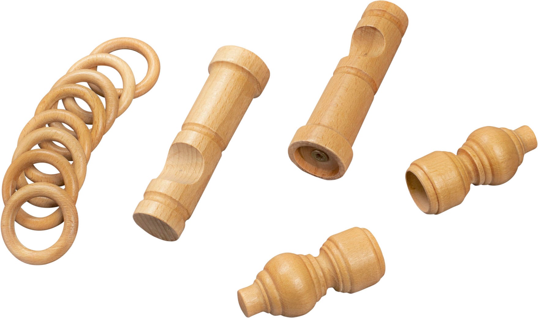 SN DECO GROUP Gardinenstange »Filigrano« 1 läufig-läufig Fixmaß 28 mm, Holz, verschiedene Längen und Farben, Komplettset