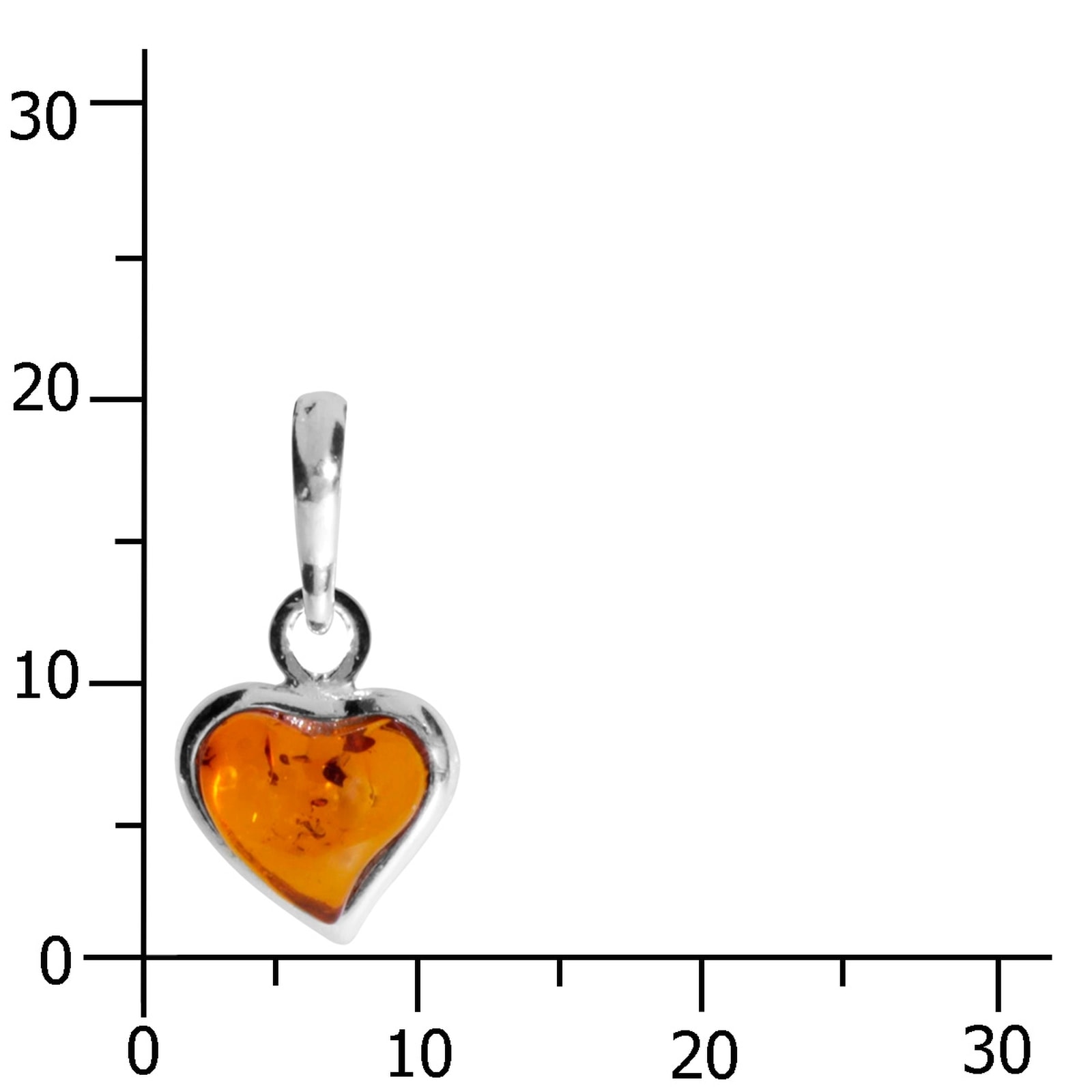 OSTSEE-SCHMUCK Kettenanhänger »- kleines Herz - Silber 925/000 - Bernstein«