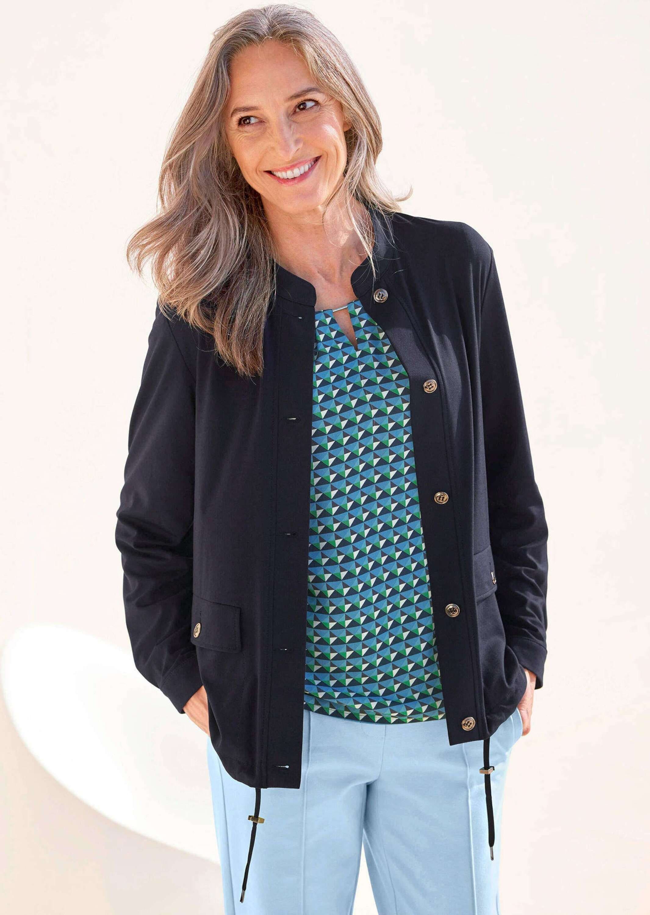 GOLDNER Kurzjacke »Blouson mit Stehkragen«