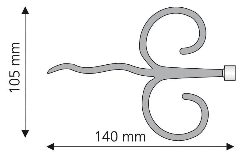 Liedeco Gardinenstangen-Endstück »Diana«, (Set, 2 St.), für Gardinenstangen Ø 16 mm