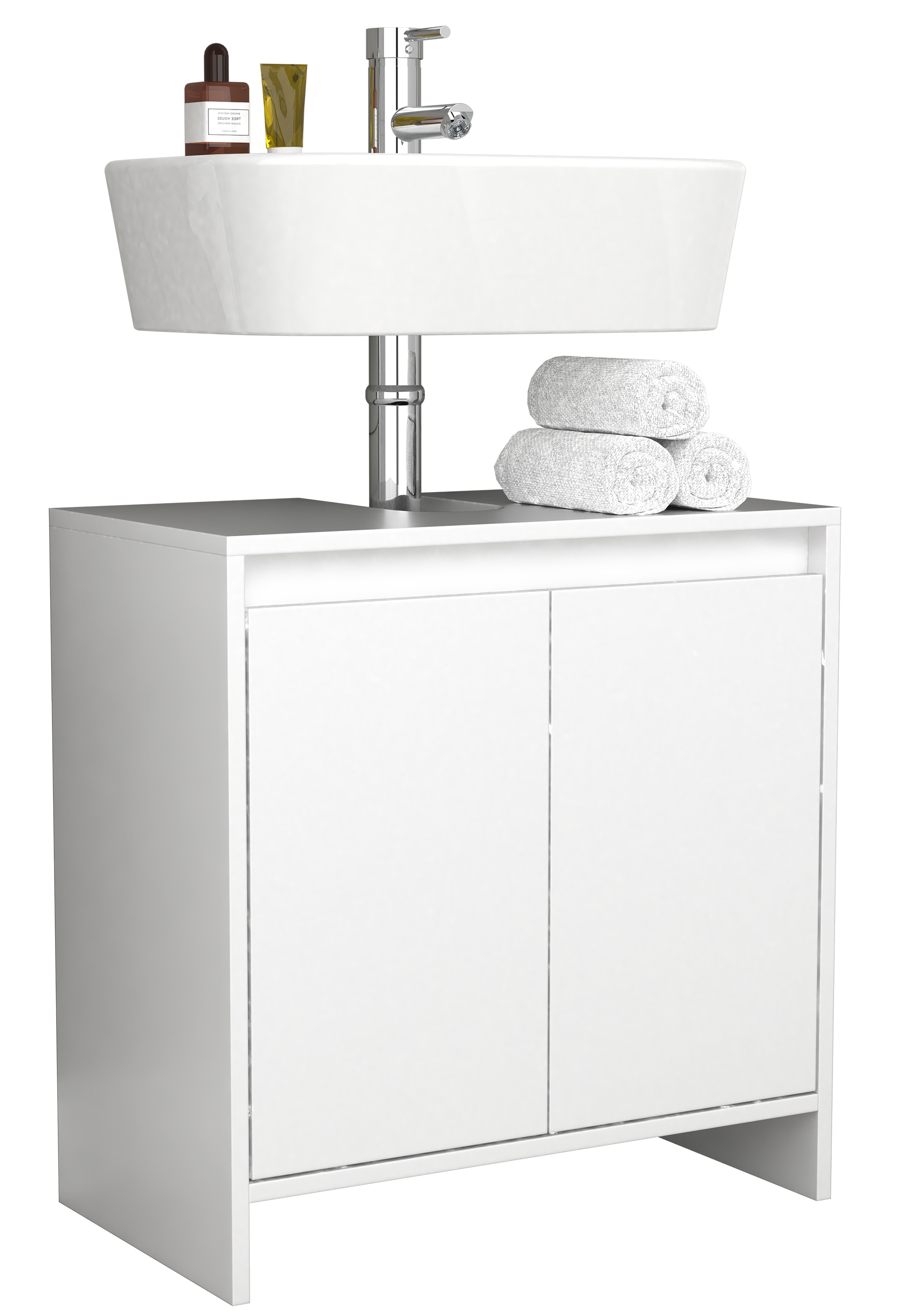 VCM Waschbeckenschrank »Holz Badmöbel Badunterschrank Waschbecken Malira« 1 Stk. tlg.