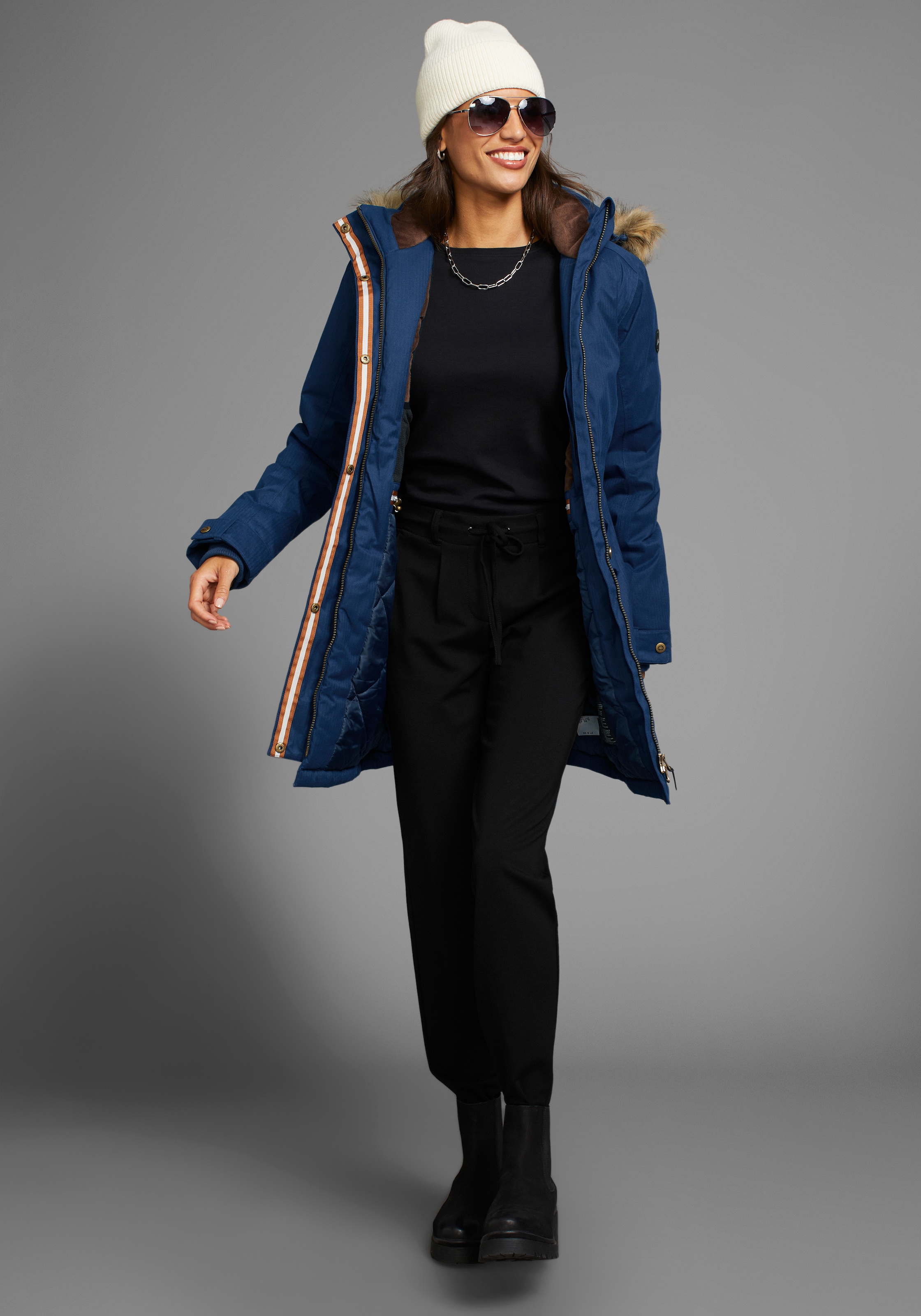 Polarino Funktionsparka mit Kapuze Atmungsaktiv, winddicht und wasserdicht. Warm wattiert.