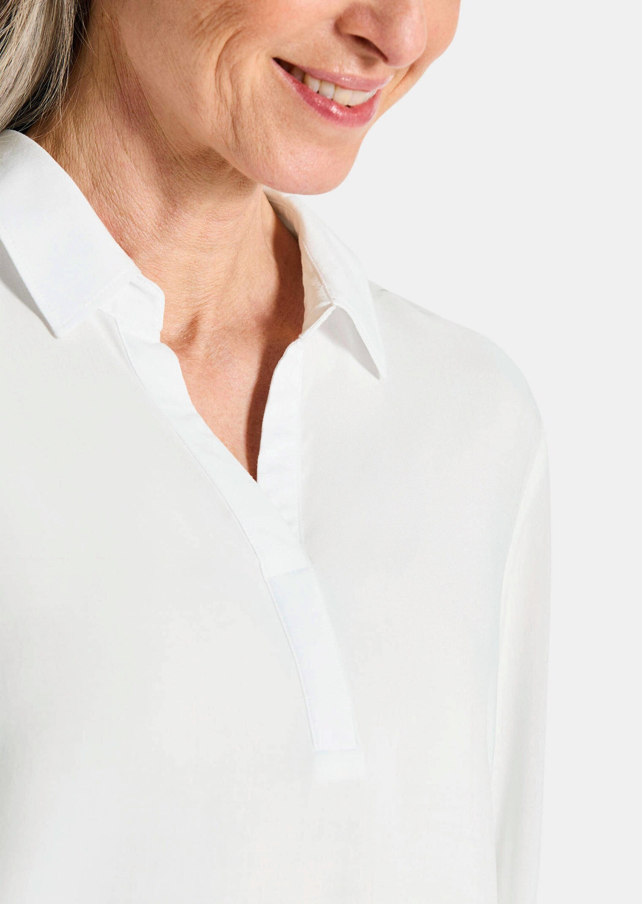 GOLDNER Klassische Bluse »Zeitlose Viskosebluse mit Hemdkragen« Hemdkragen