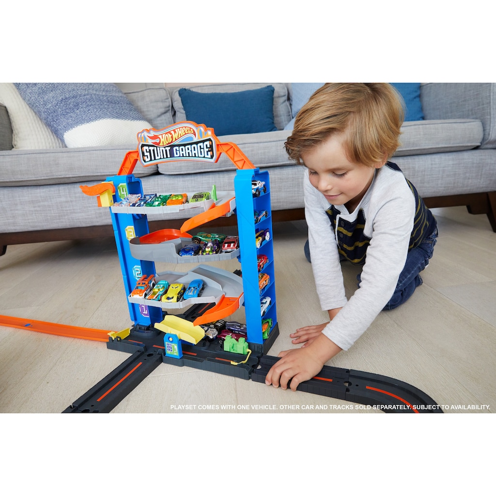 Hot Wheels Spiel-Parkgarage »Stunt-Garage Spielset, Parkhaus«, inklusive 1 Spielzeugauto