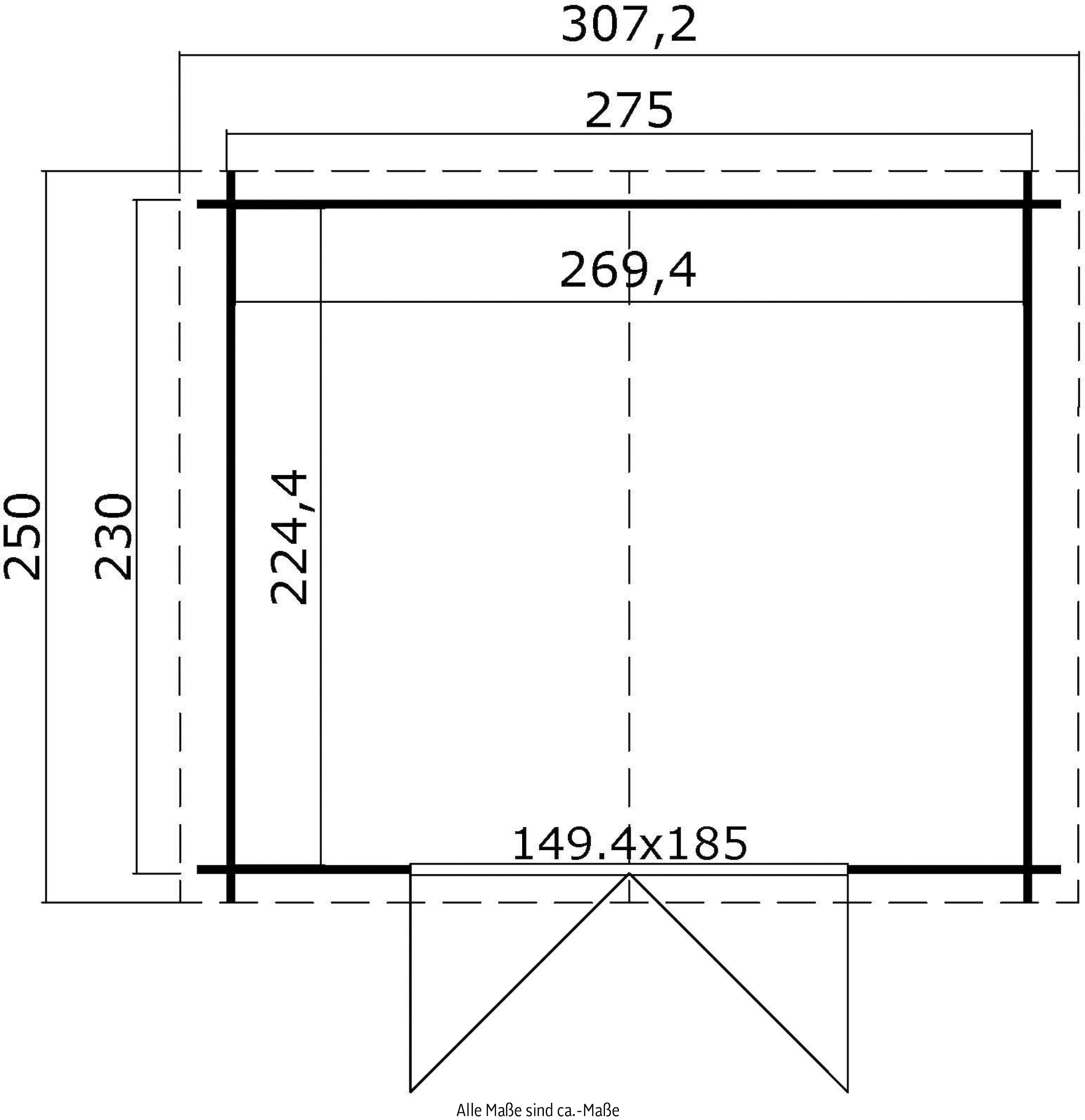 LASITA MAJA Gartenhaus »NORAH 230«, (Set)