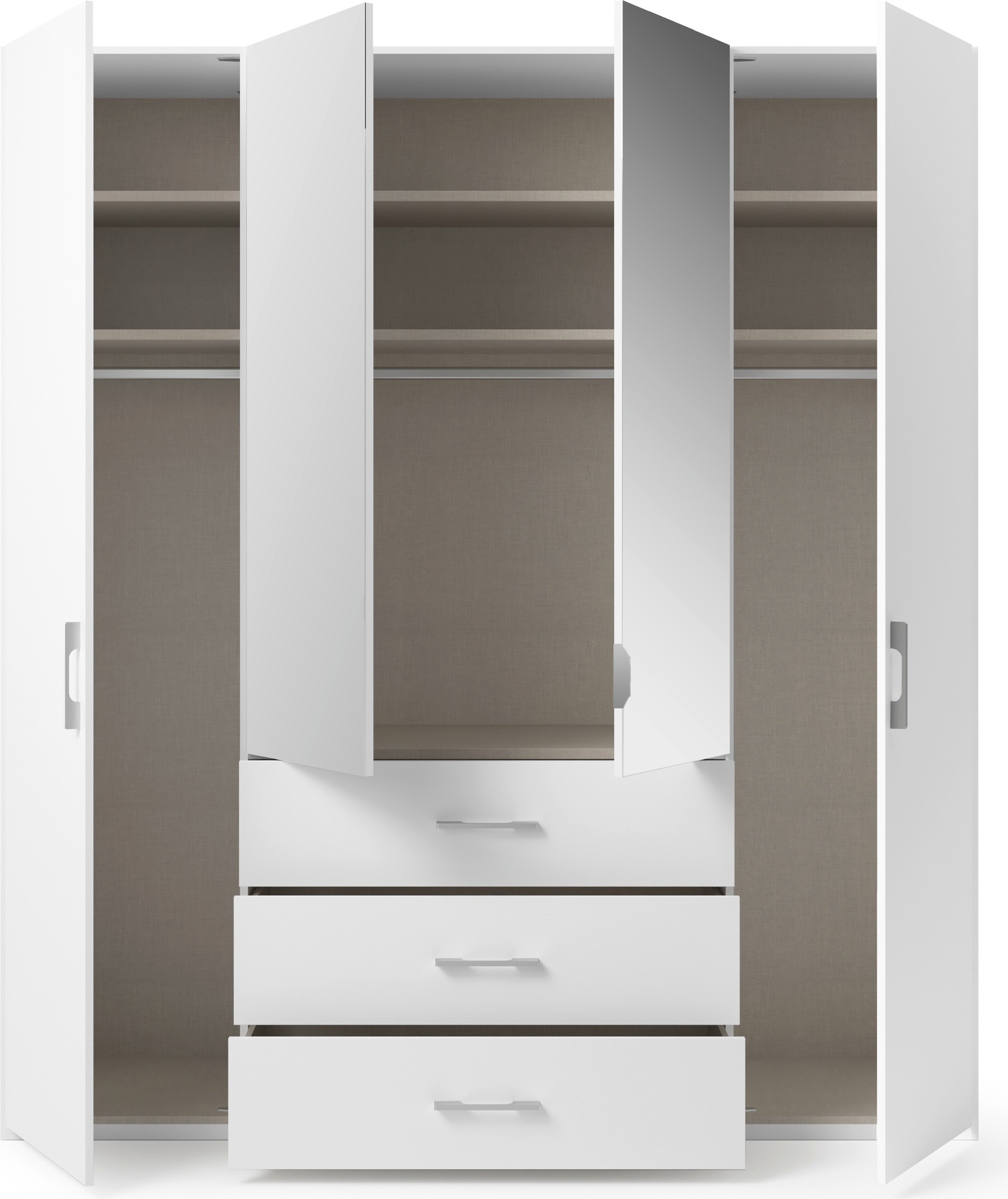 set one by Musterring Drehtürenschrank »Henderson« mit Spiegel und 3 Schubladen, inkl. Fachböden und Kleiderstangen
