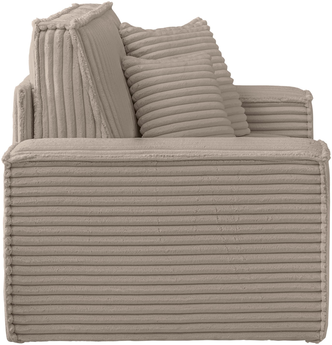 andas Loveseat »FINNLEY, XXL-Sessel, Lesesessel, trendige Stoffe, inkl. Zierkissen« 1 Stk. tlg. verfügbar in den Stoffqualitäten Bouclé, Struktur fein und Mega Cord