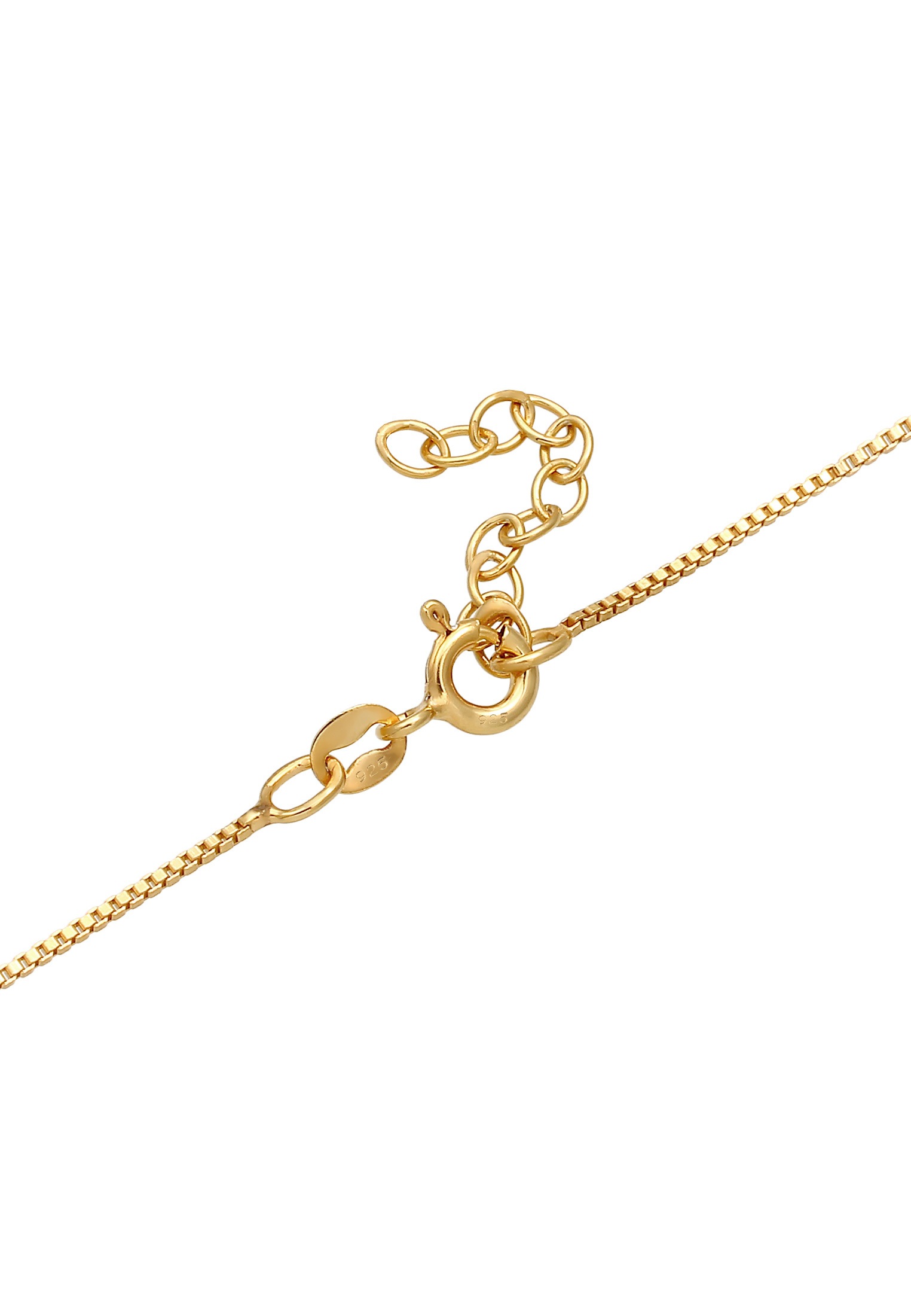 Elli Kette mit Anhänger »Halskette Rechteck Geo Basic 925 Silber«