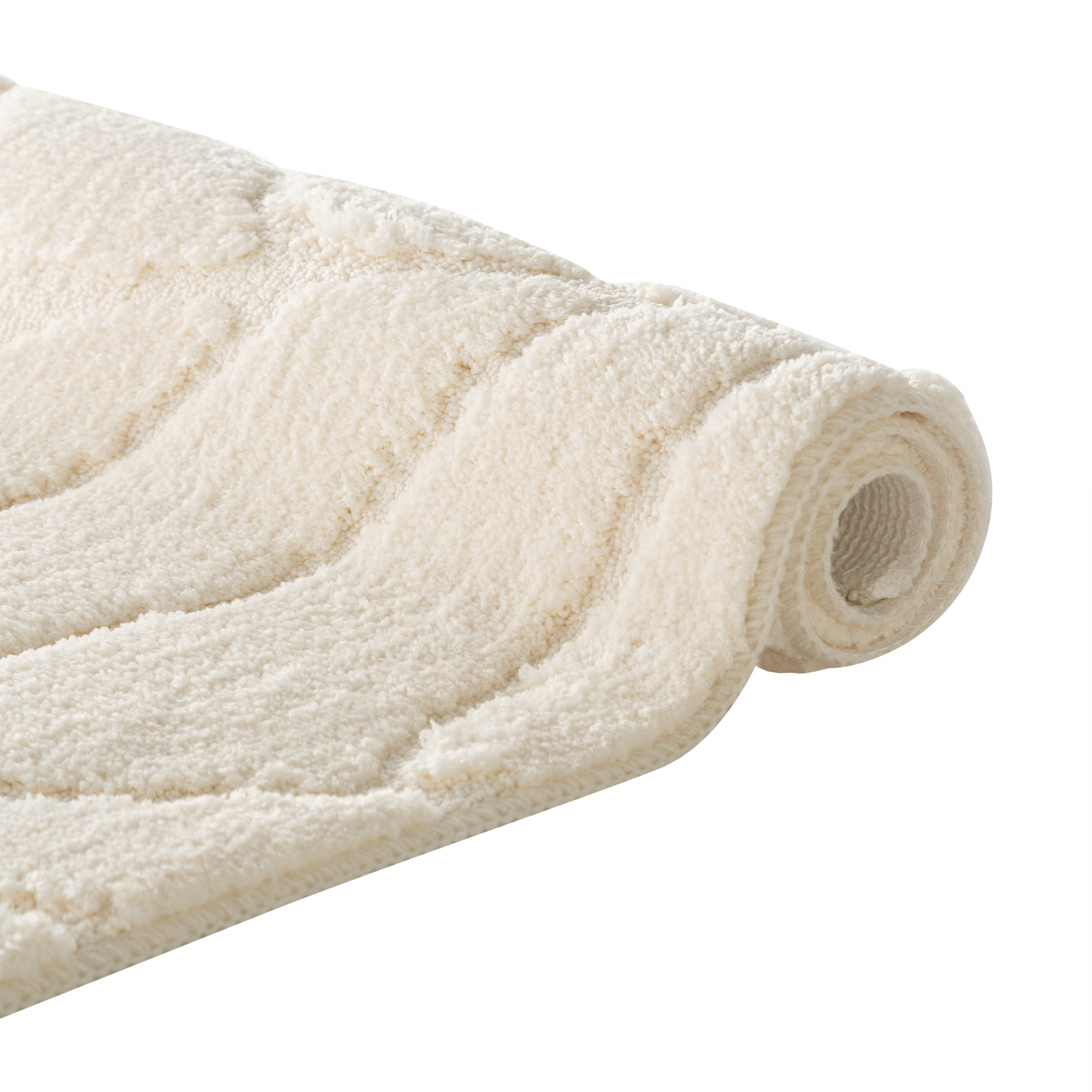 my home Badematte »Epense, Badvorleger, Badezimmer Teppich, Duschvorleger«, fußbodenheizungsgeeignet-schnell trocknend, Badteppich, Uni Farben, Blätter, Hoch-Tief Effekt
