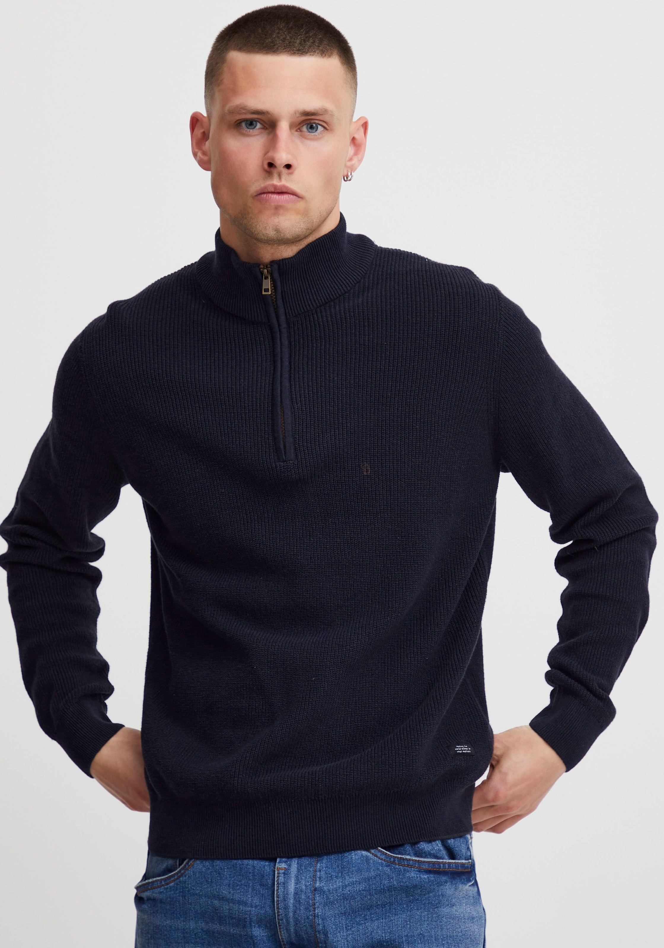 Blend Stehkragenpullover »BL Pullover BHCodford half-zipp«