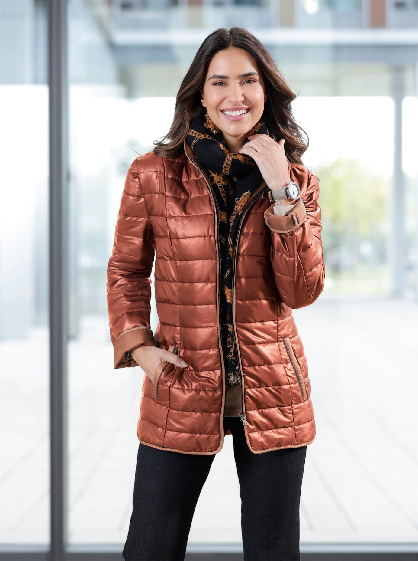 Classic Basics Steppjacke, ohne Kapuze