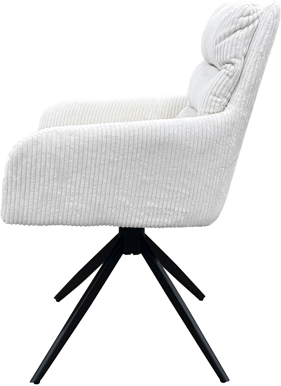 byLIVING Esszimmerstuhl »Pura« (Set) 2 Stk.Sitzschale 360°drehbar, Metall schwarz, Armlehnstuhl, diverse Farben